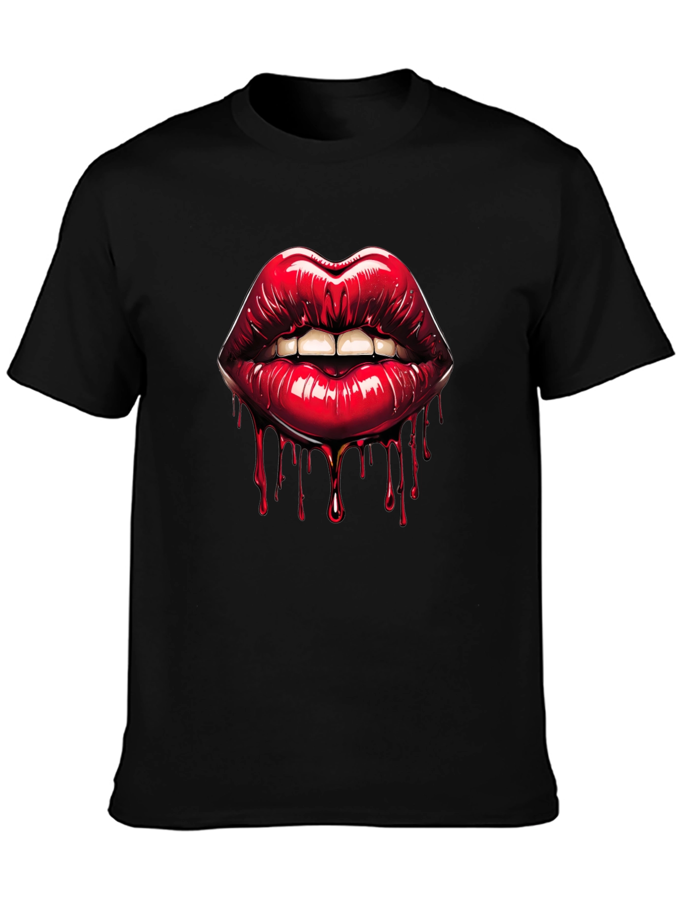 Bleeding Lips Graphic Tee - Bold Fashion
