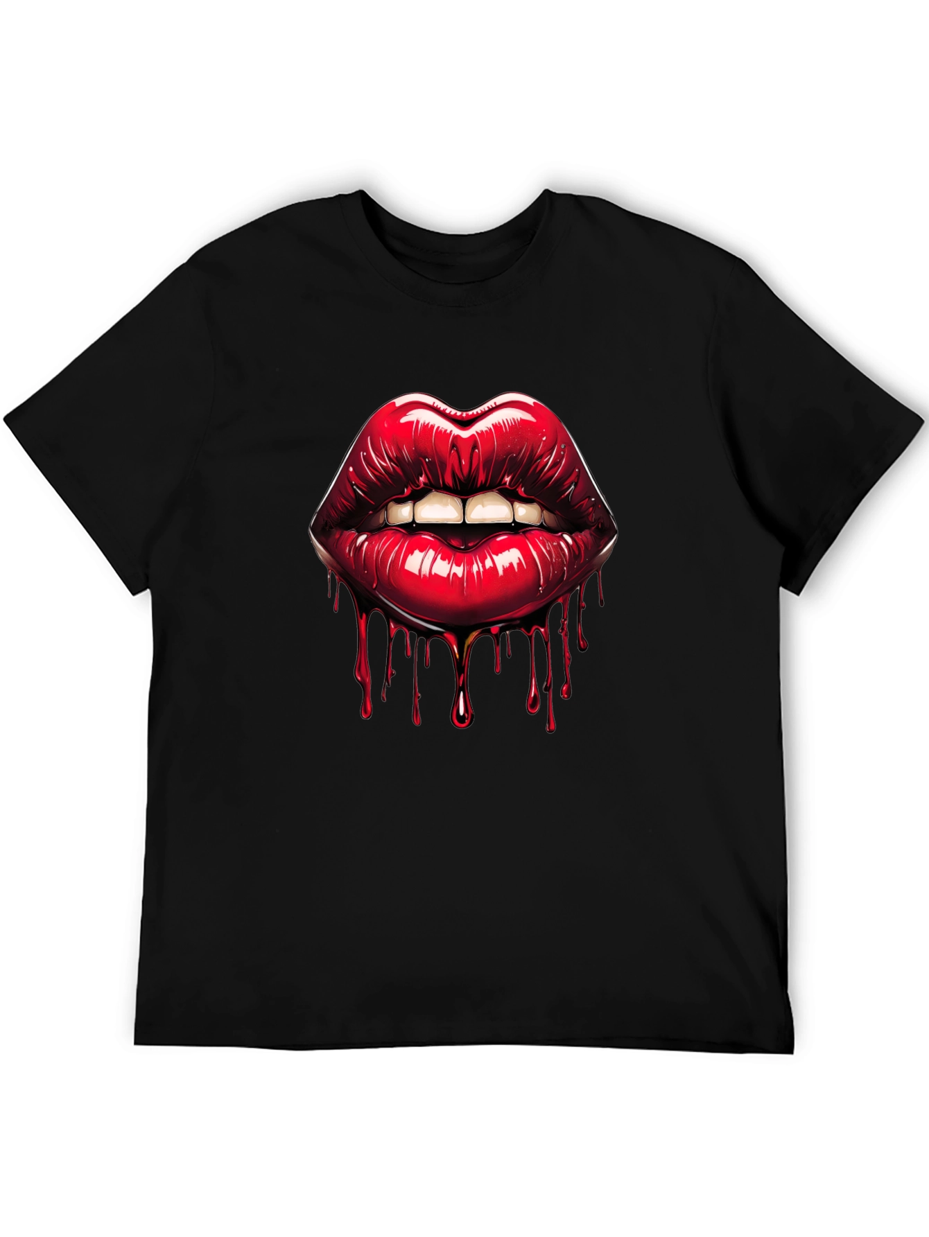 Bleeding Lips Graphic Tee - Bold Fashion