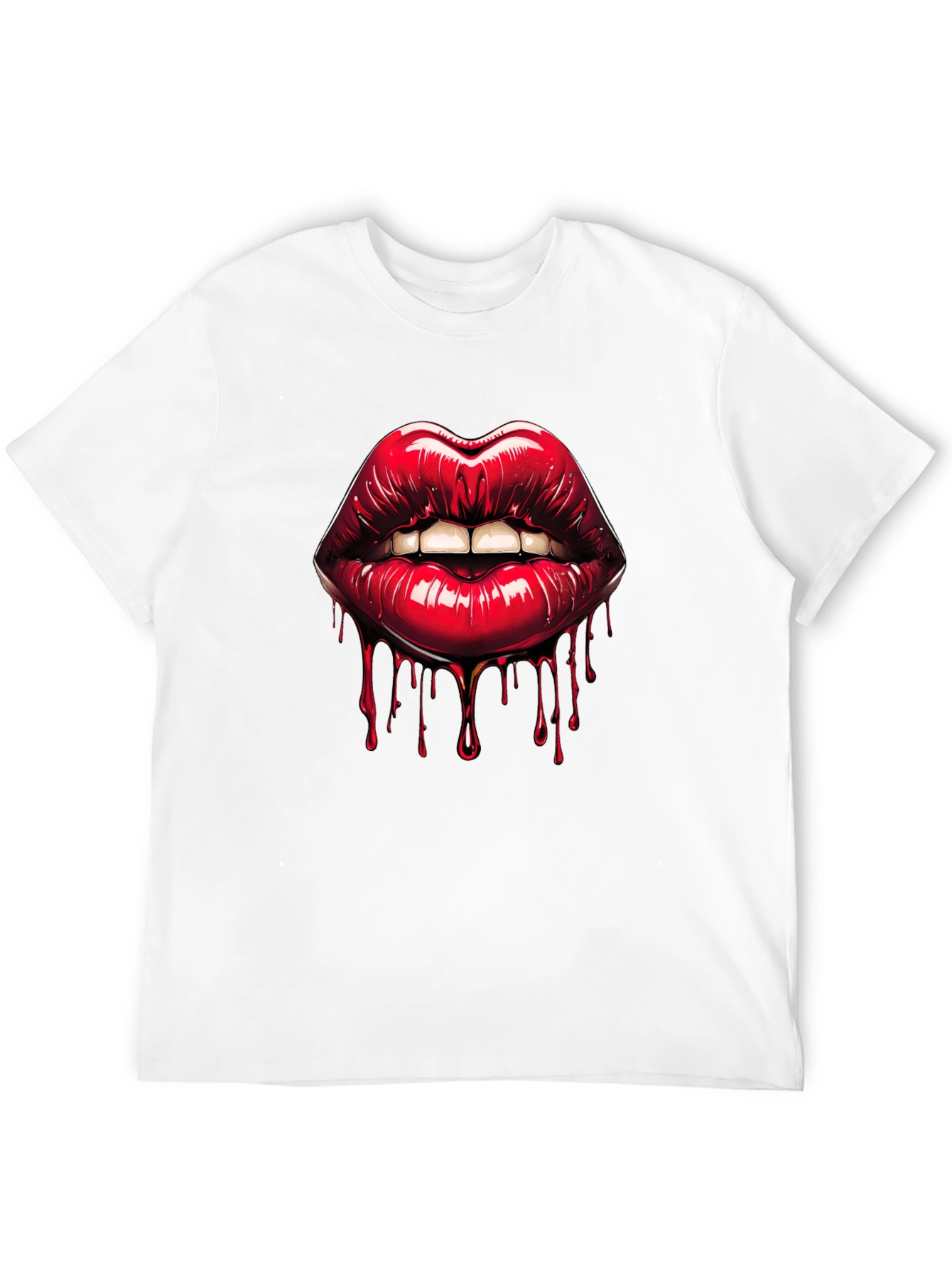 Bleeding Lips Graphic Tee - Bold Fashion