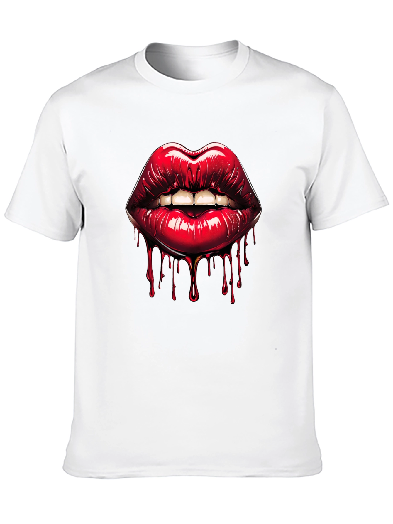 Bleeding Lips Graphic Tee - Bold Fashion