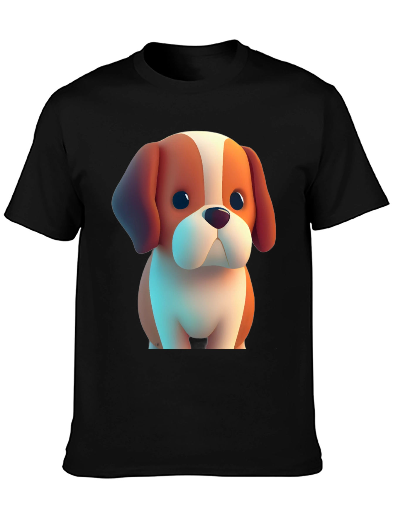 Cartoon Dog Graphic Tee - Soft & Stylish