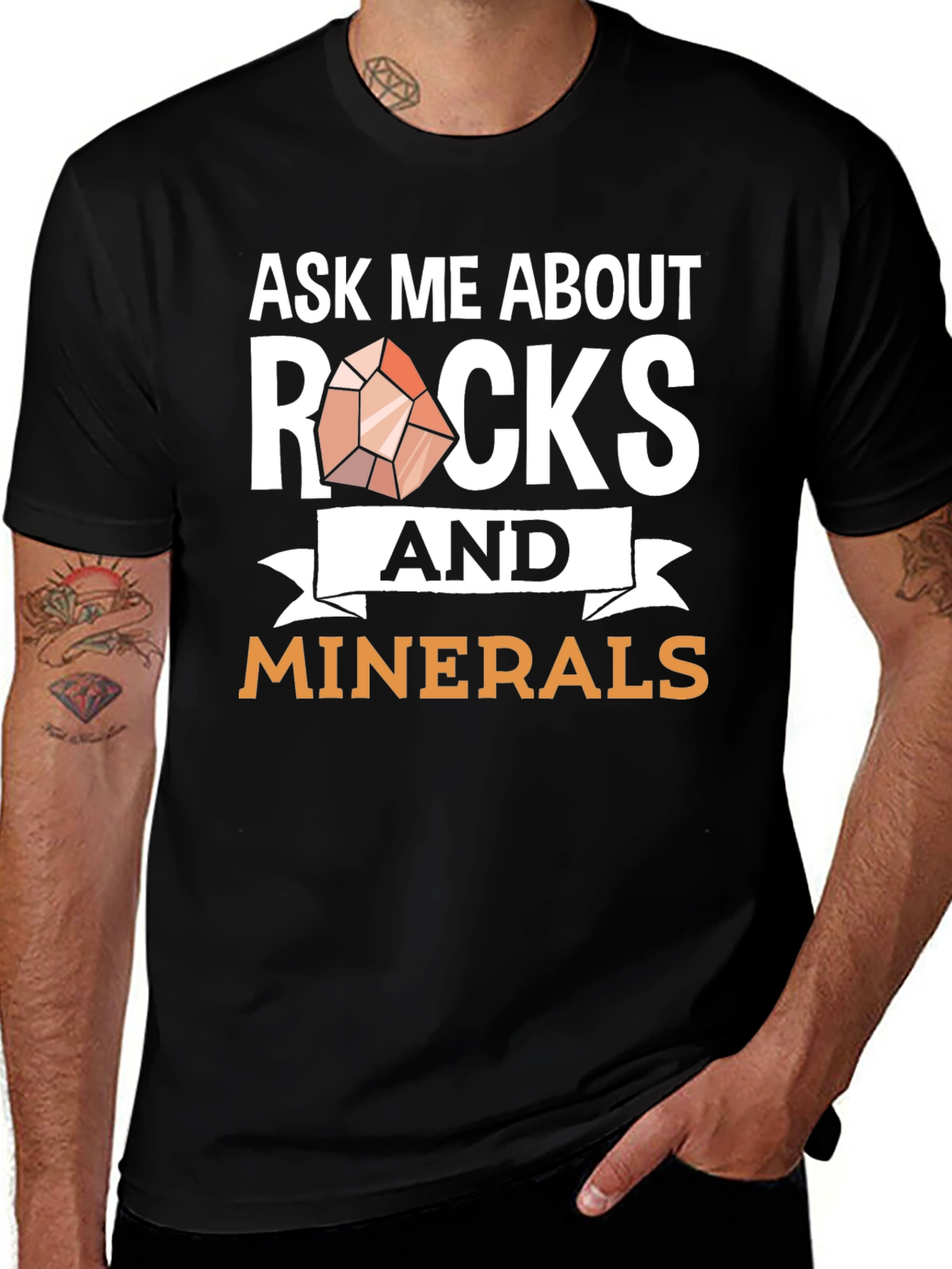 Ask Me About Rocks and Minerals Graphic Tee