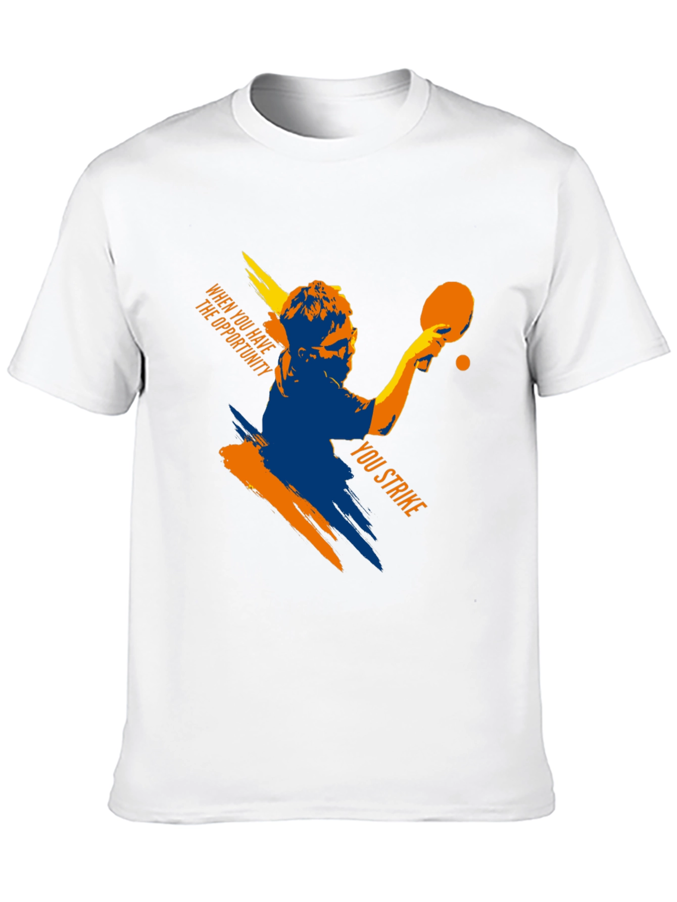 Table Tennis Strike Black Graphic Tee