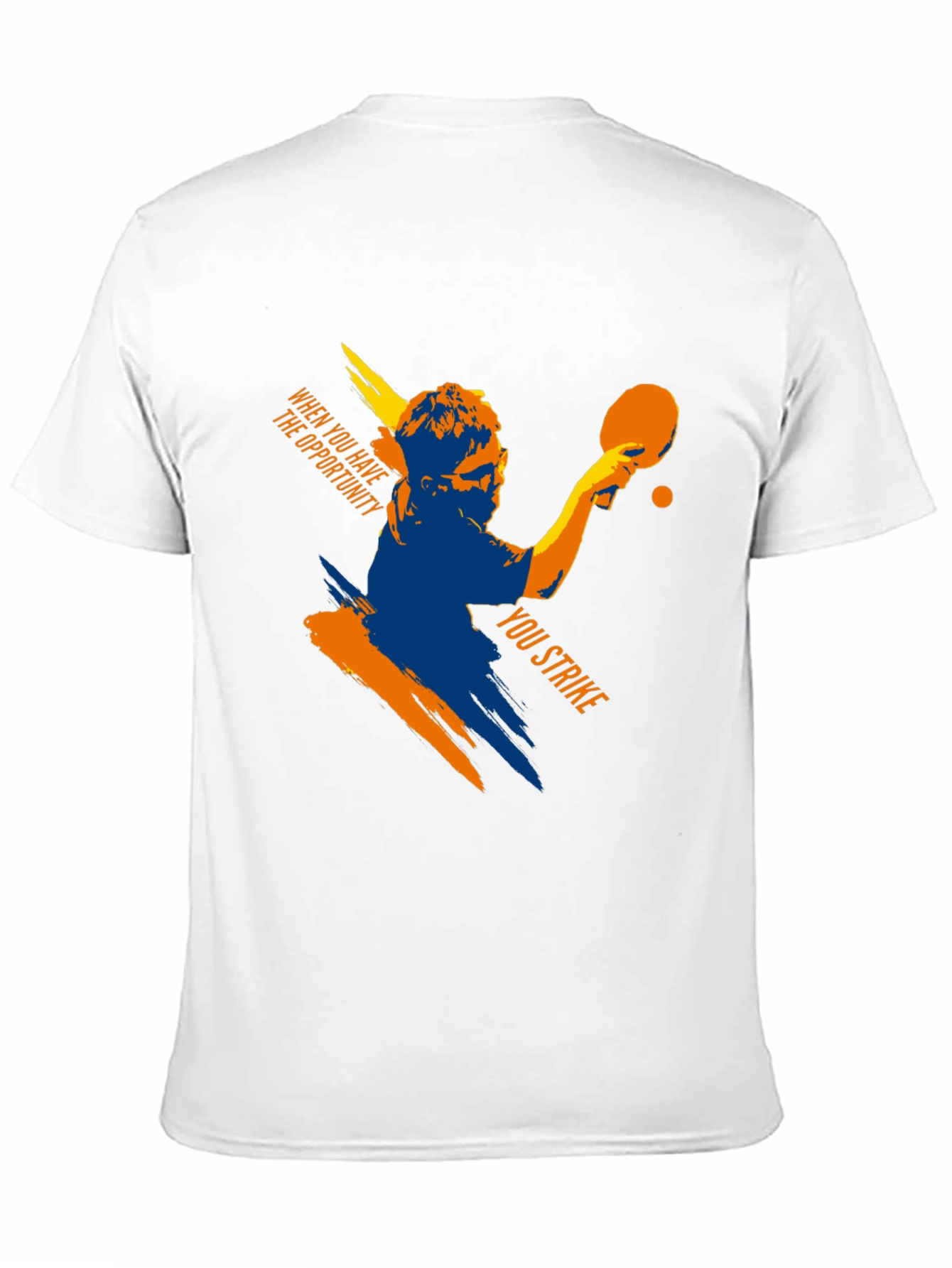 Table Tennis Strike Black Graphic Tee