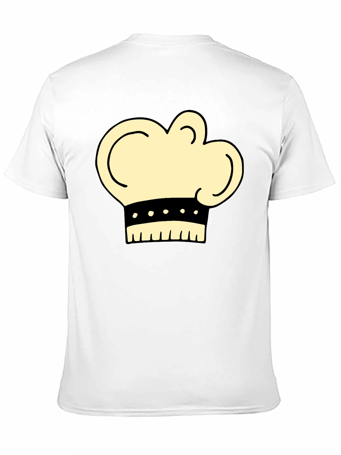 Chef Hat Graphic T-Shirt - Black Cotton Tee