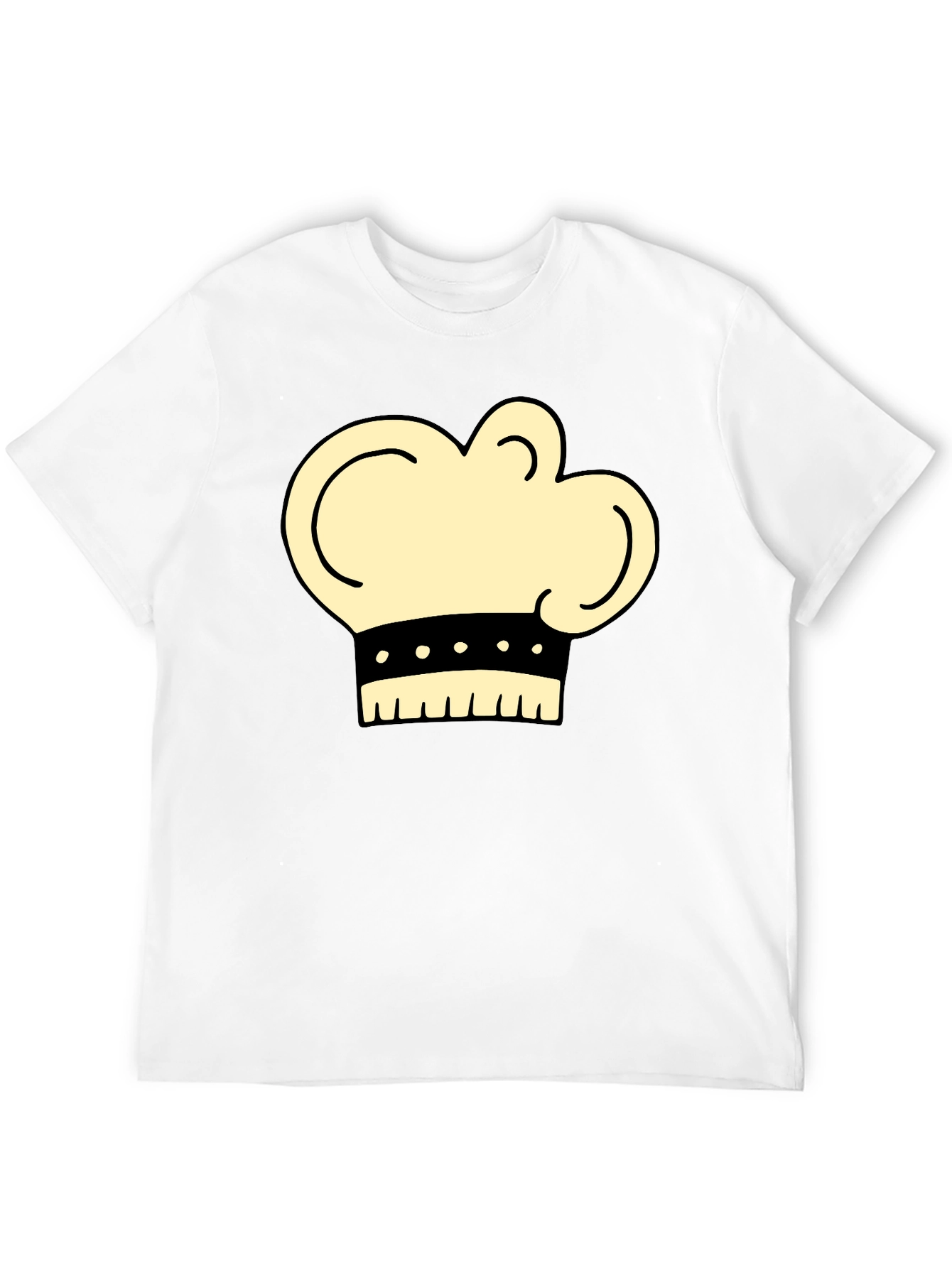 Chef Hat Graphic T-Shirt - Black Cotton Tee