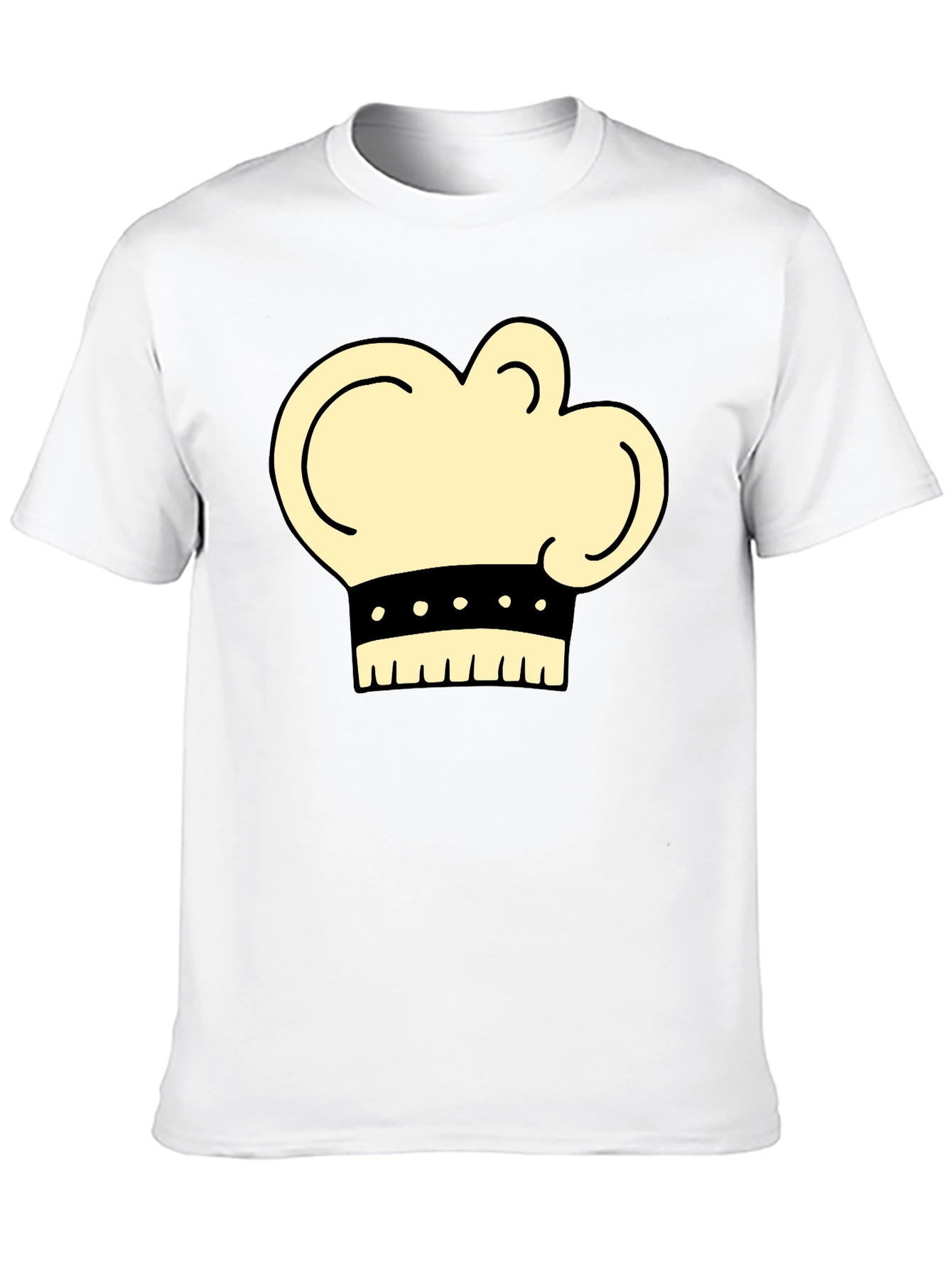 Chef Hat Graphic T-Shirt - Black Cotton Tee