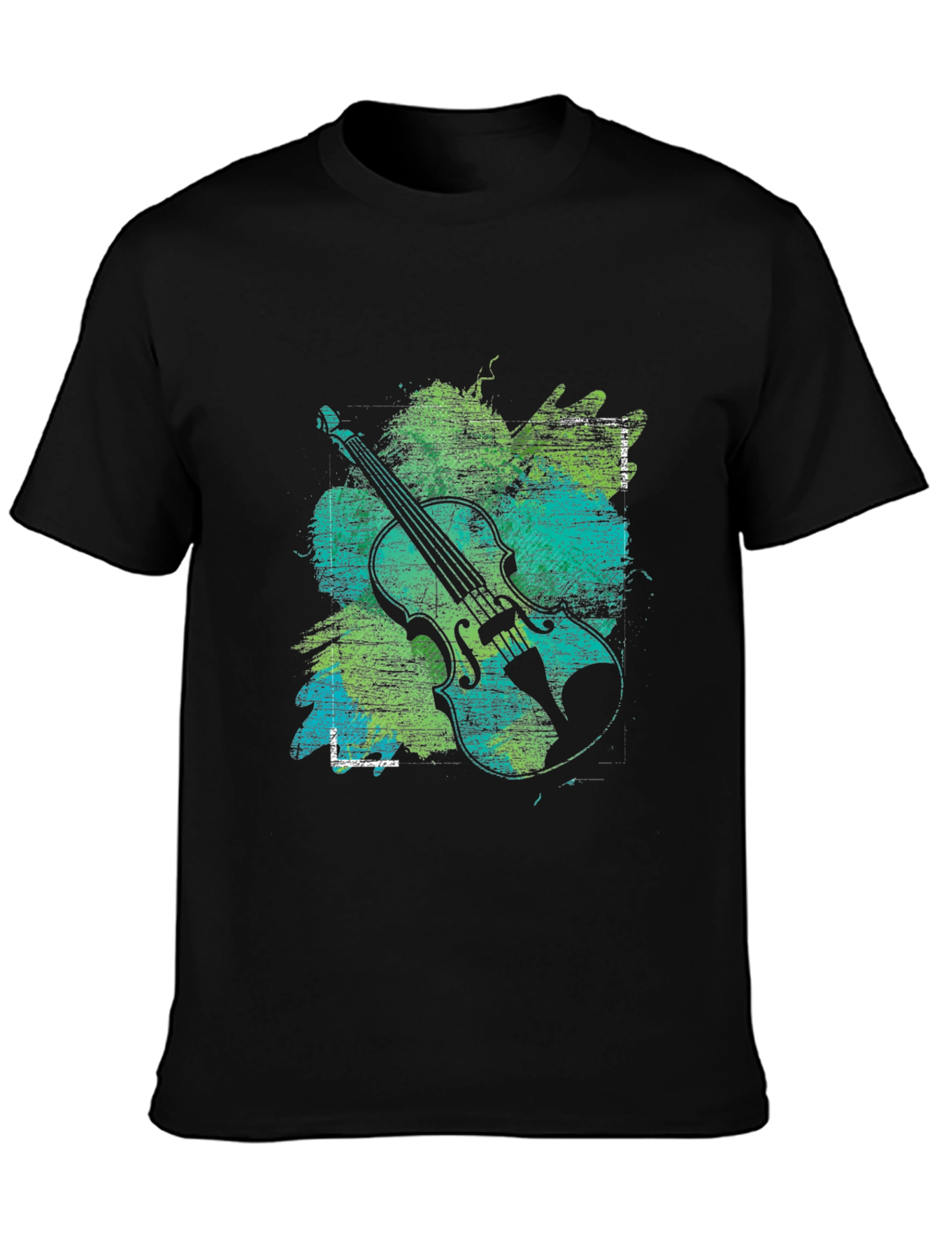 Abstract Violin Graphic Tee - Musical Style