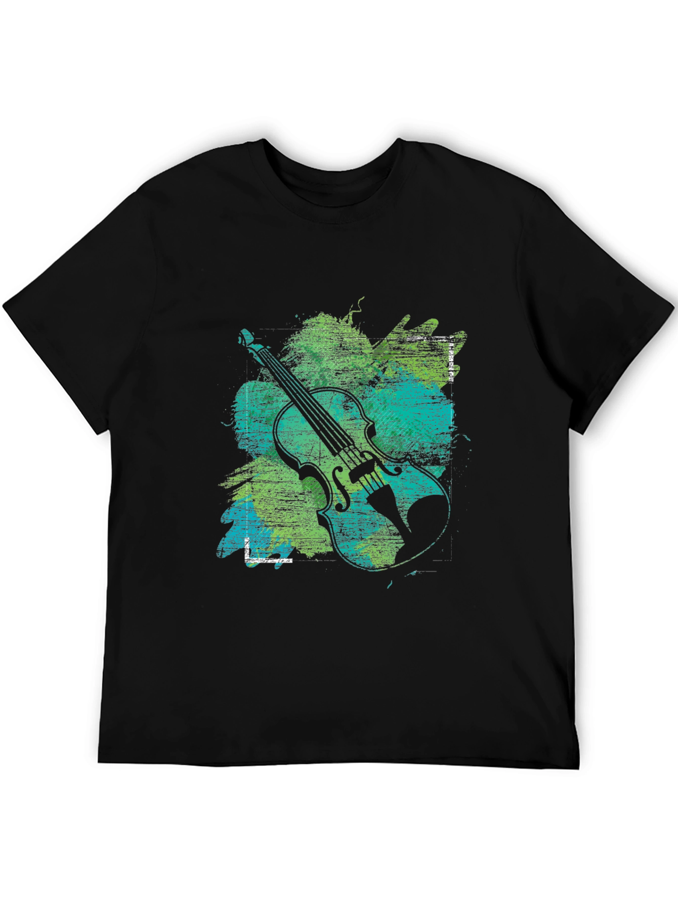 Abstract Violin Graphic Tee - Musical Style