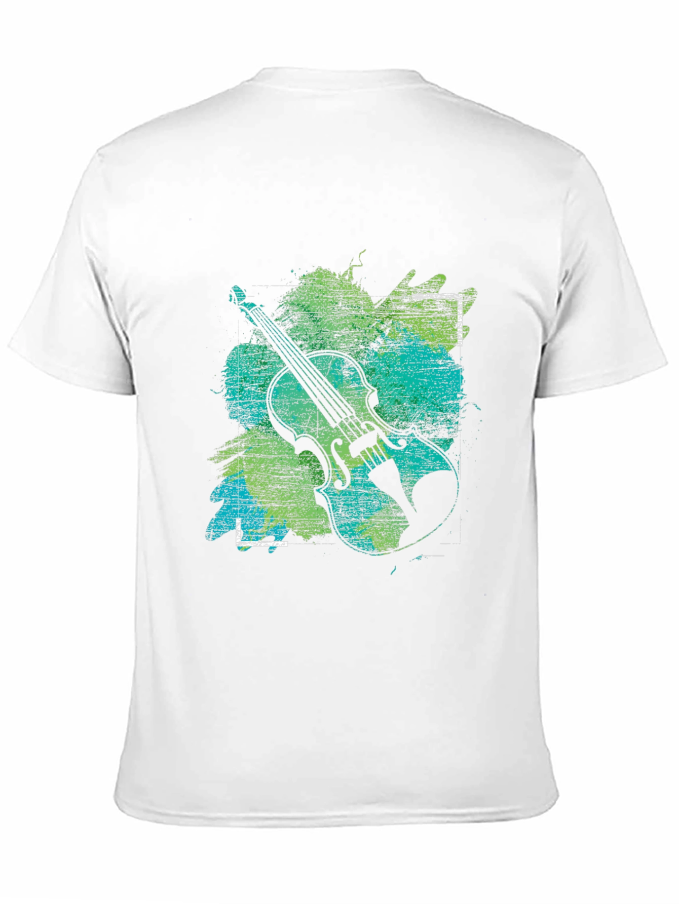 Abstract Violin Graphic Tee - Musical Style
