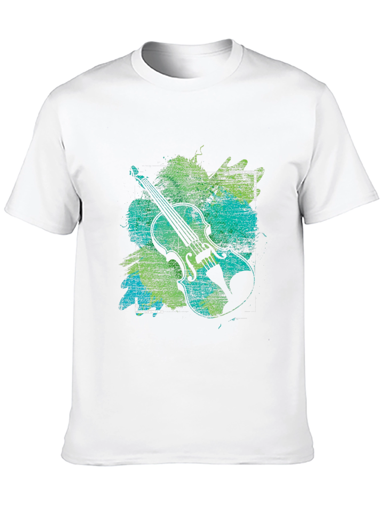Abstract Violin Graphic Tee - Musical Style