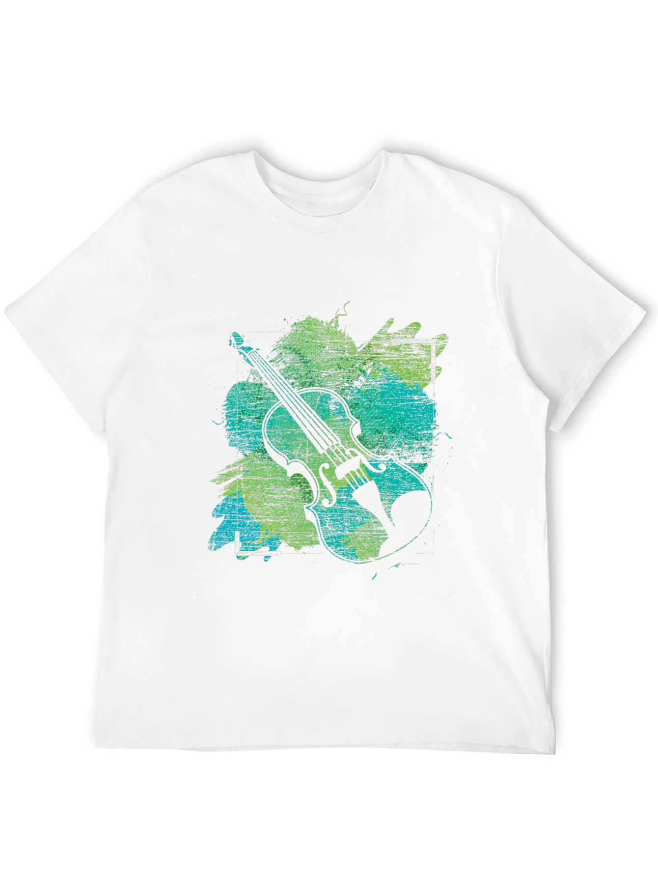Abstract Violin Graphic Tee - Musical Style