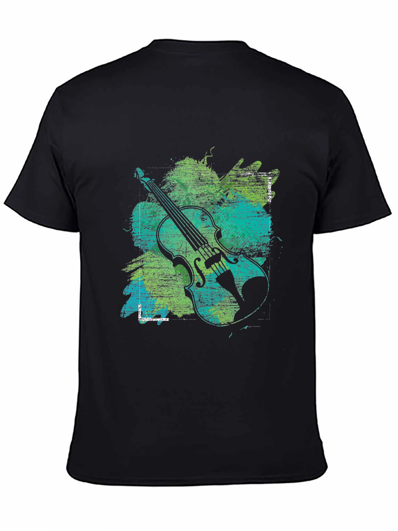 Abstract Violin Graphic Tee - Musical Style