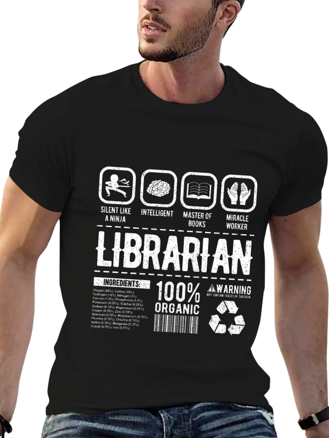 Librarian Ingredients Funny T-Shirt