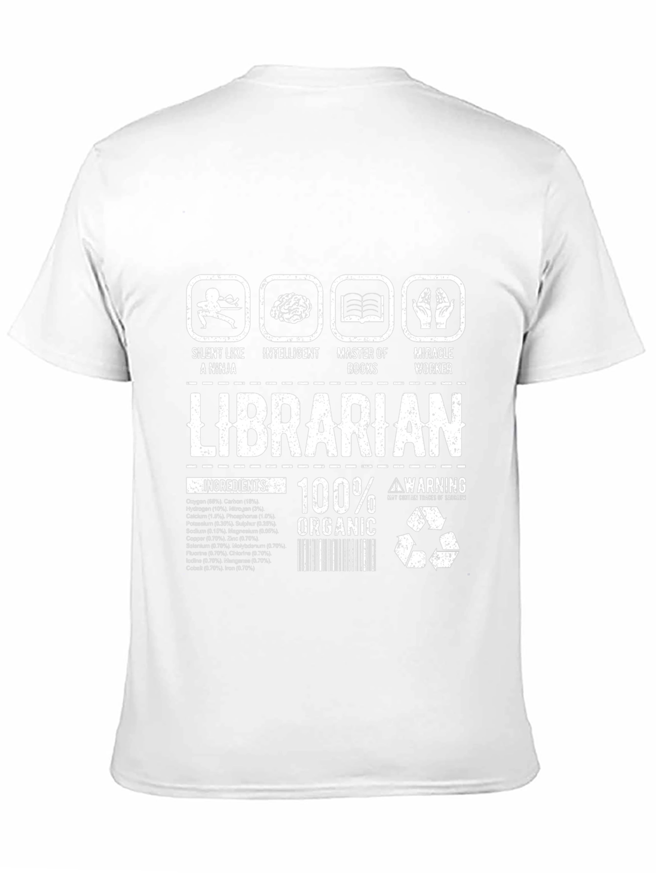 Librarian Ingredients Funny T-Shirt