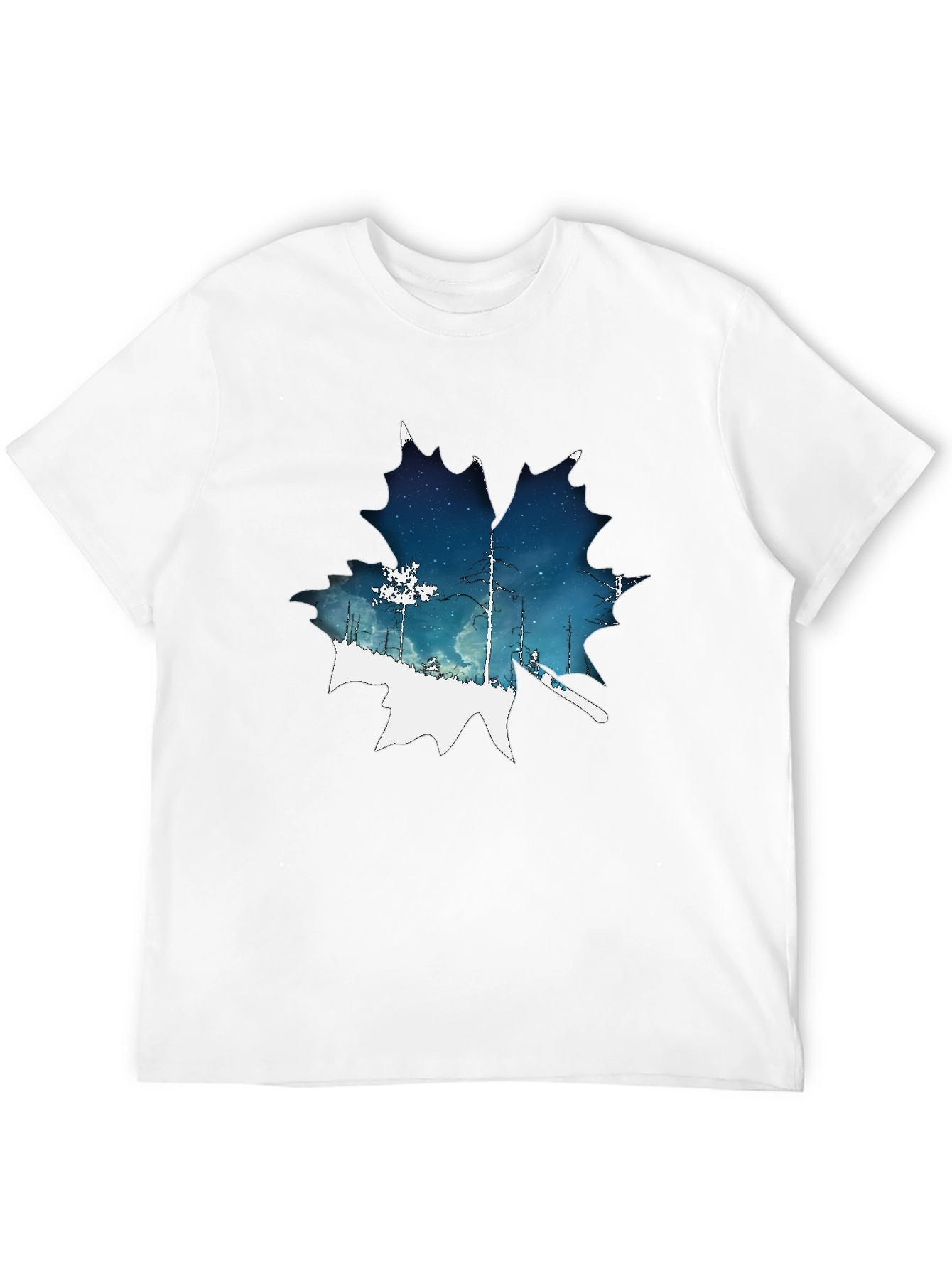 Nature Inspired Maple Leaf Graphic T-Shirt