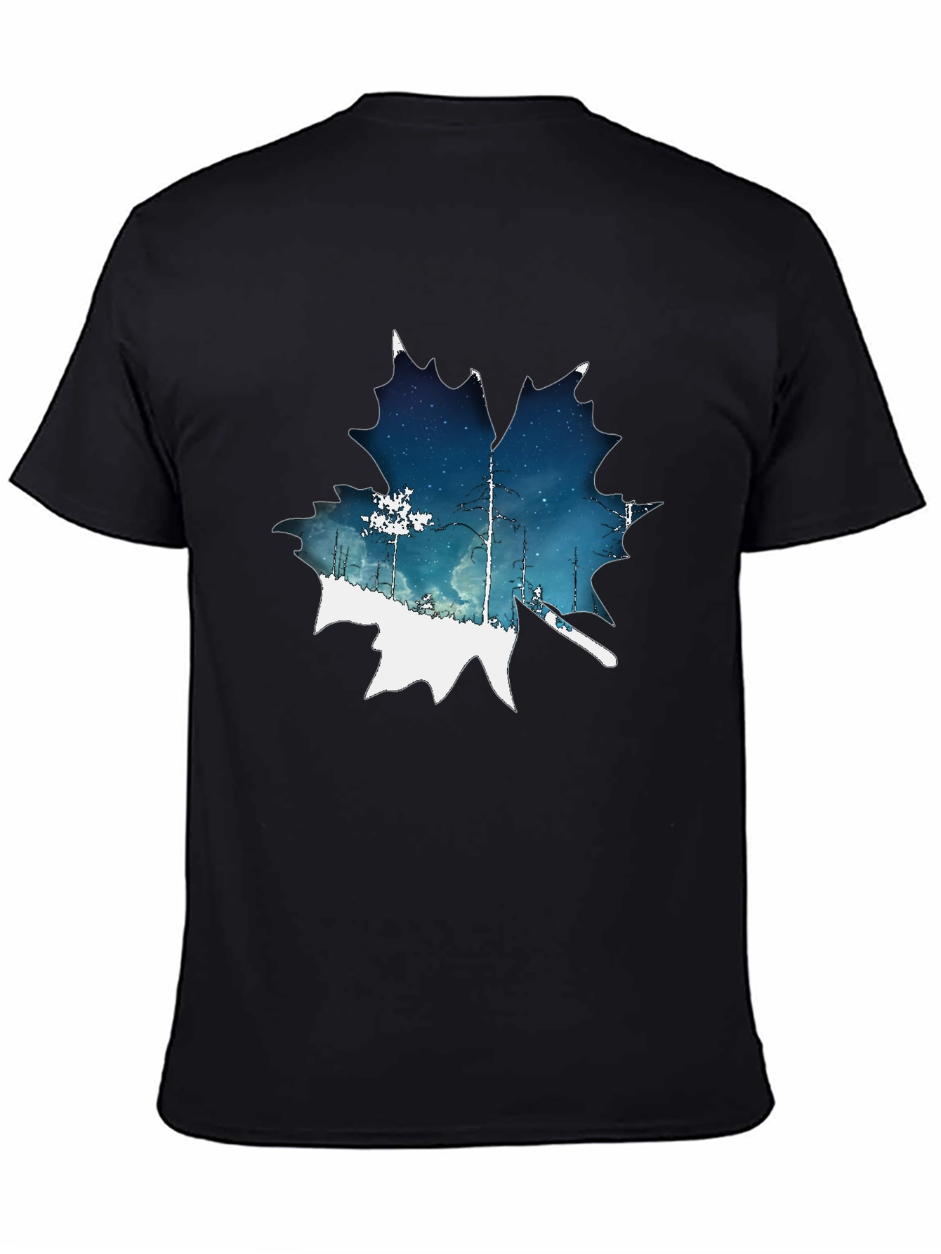 Nature Inspired Maple Leaf Graphic T-Shirt