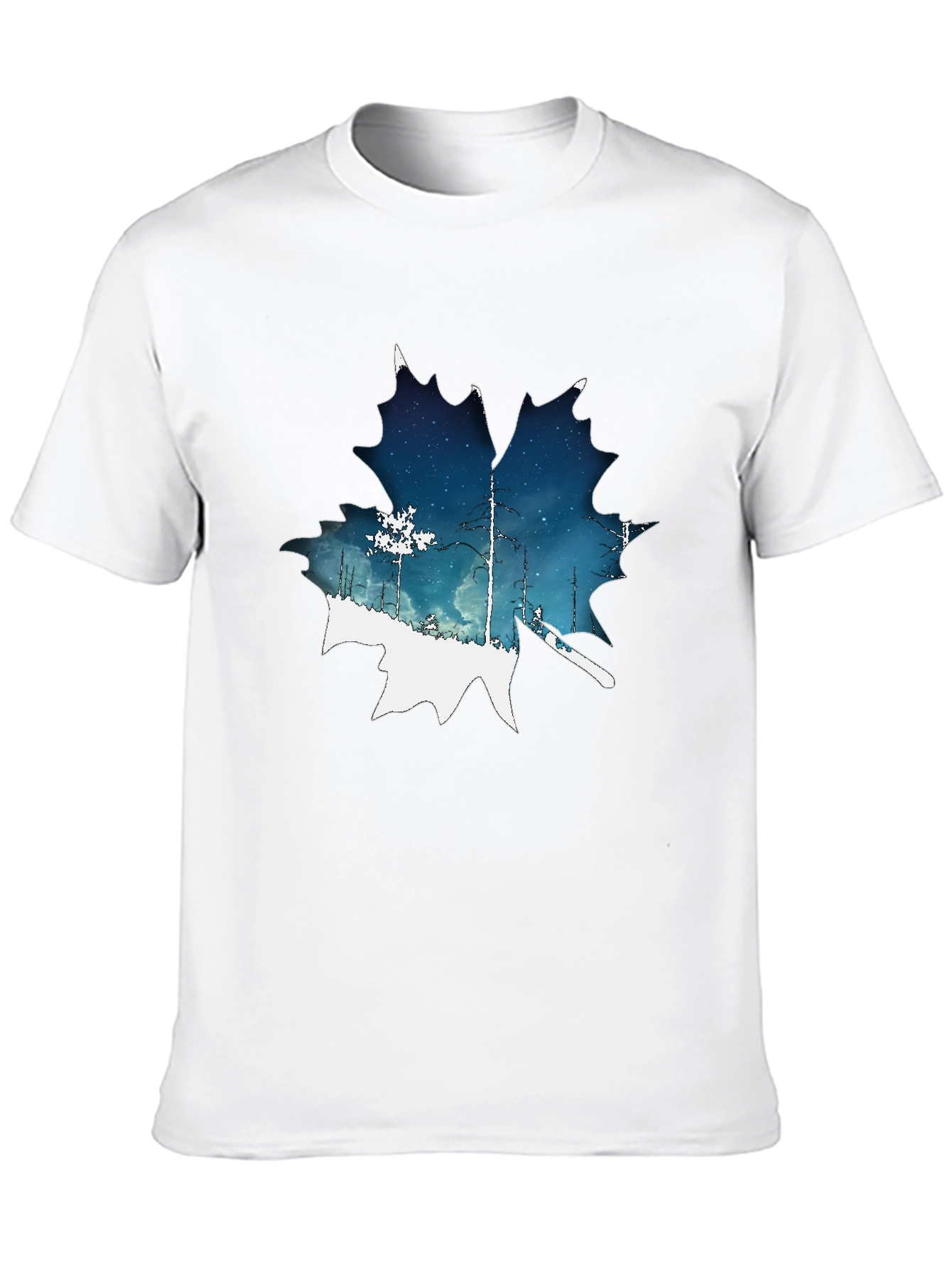 Nature Inspired Maple Leaf Graphic T-Shirt