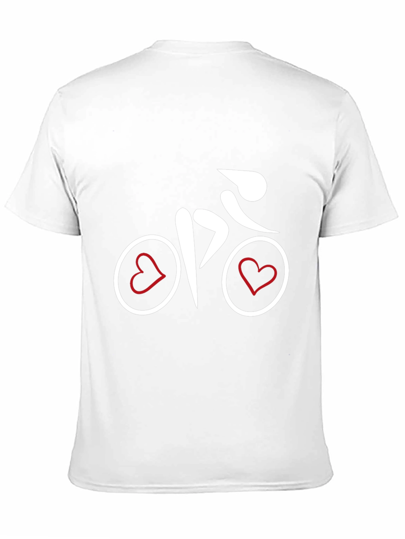 Heart Bicycle Graphic Tee - Black Cotton Shirt