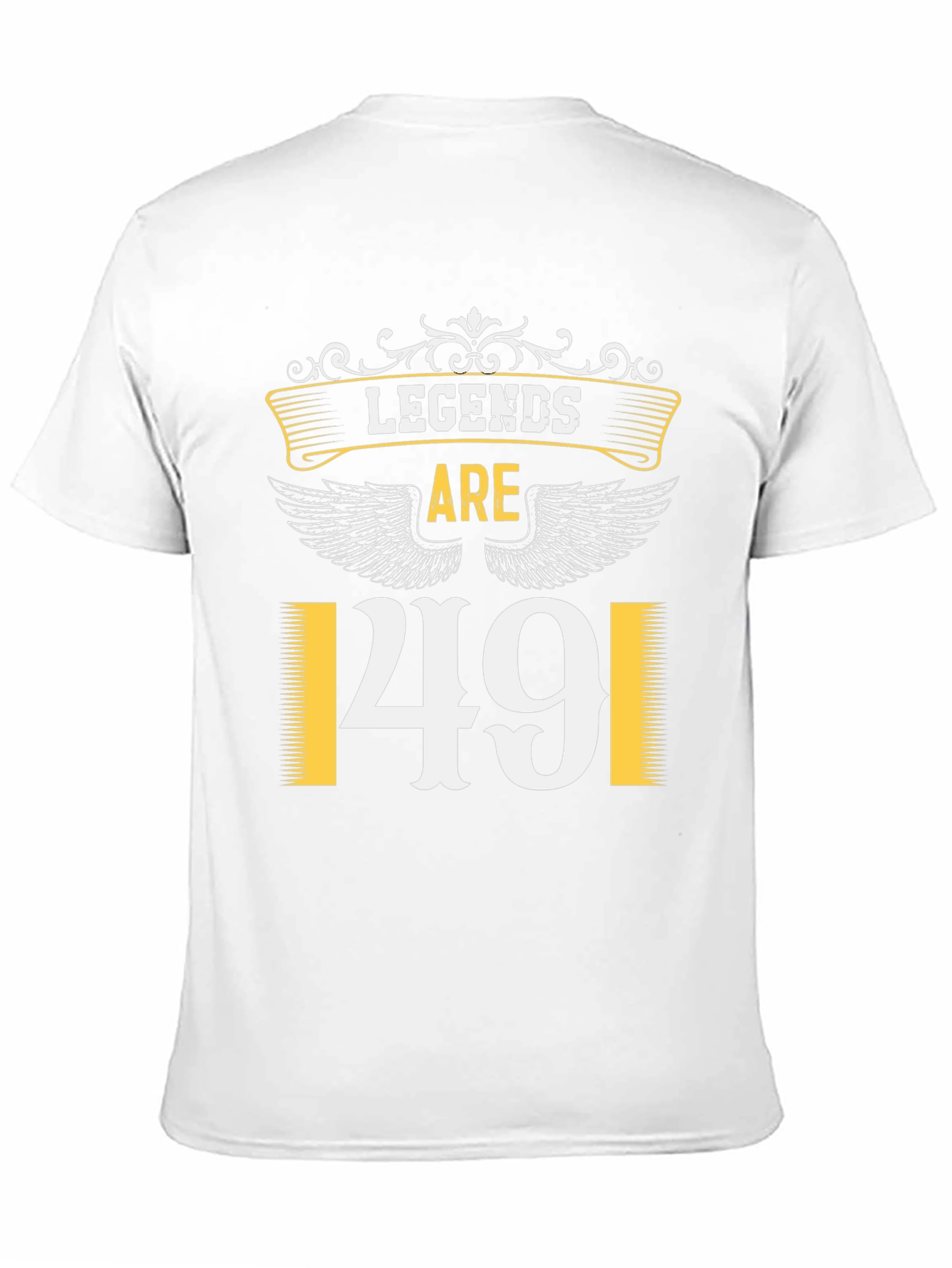 Legends Are 49 T-Shirt Black Cotton Tee