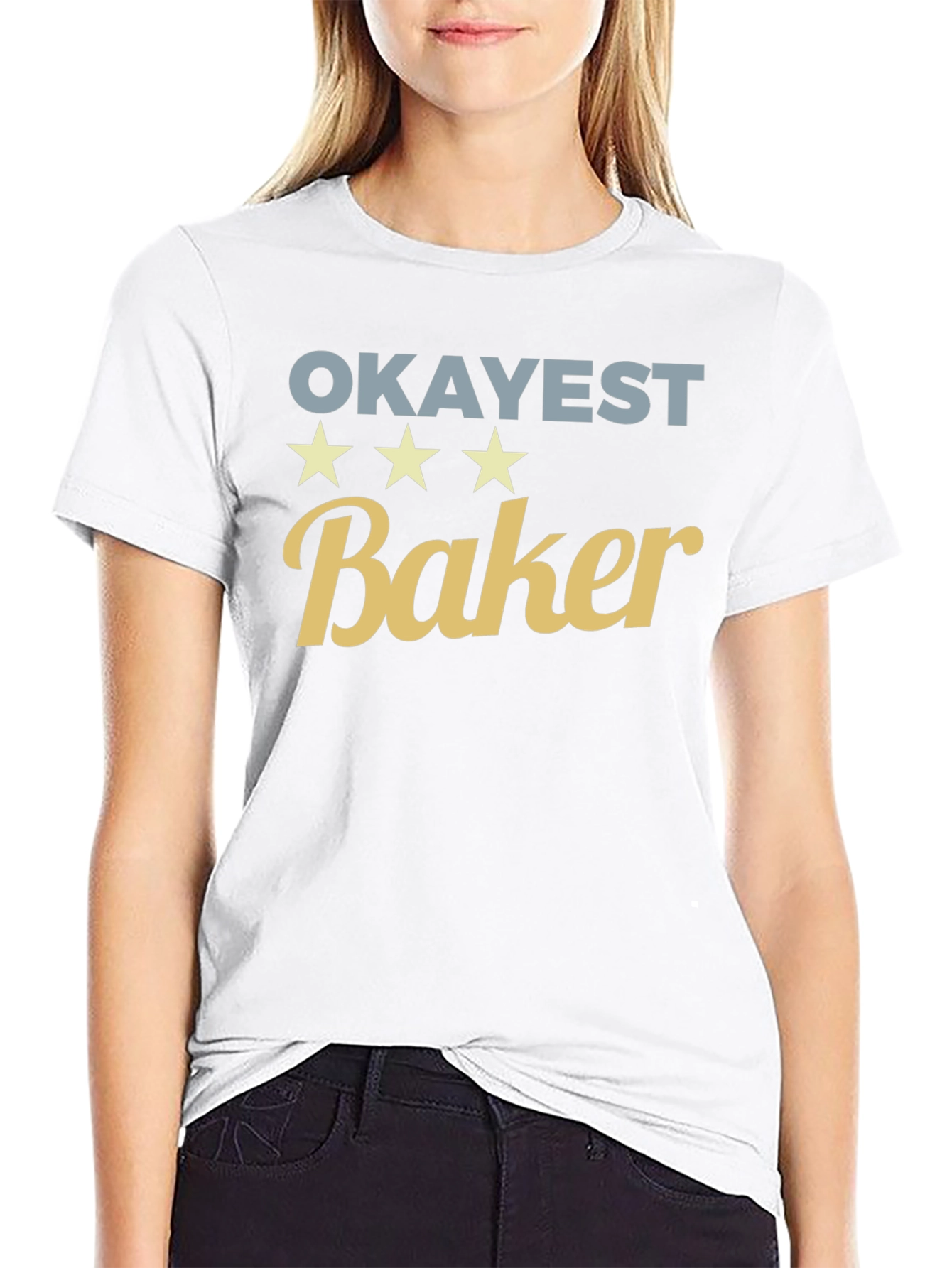 Okayest Baker Black Graphic T-Shirt
