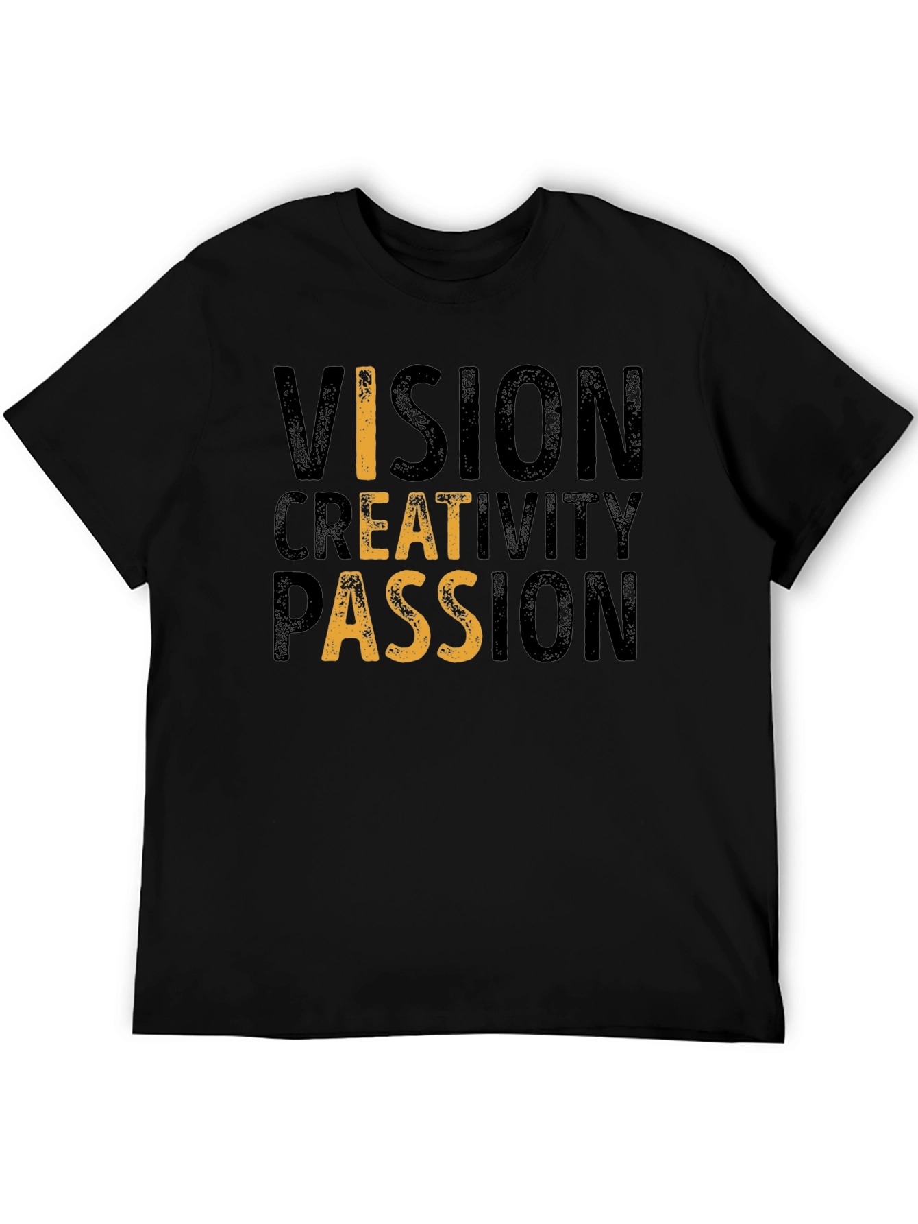 Vision Creativity Passion Black Graphic Tee