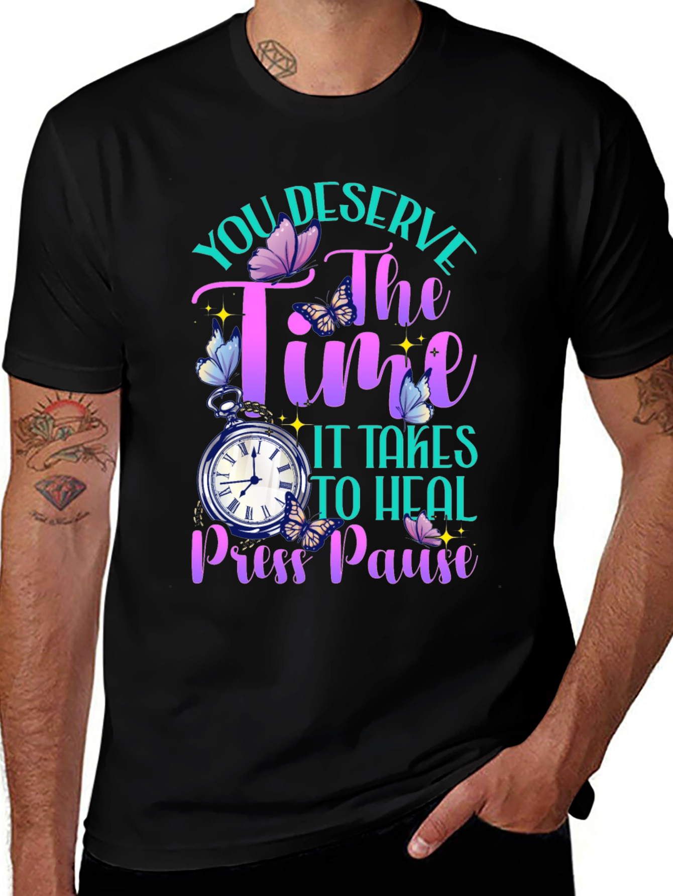 Deserve Time to Heal Black T-Shirt