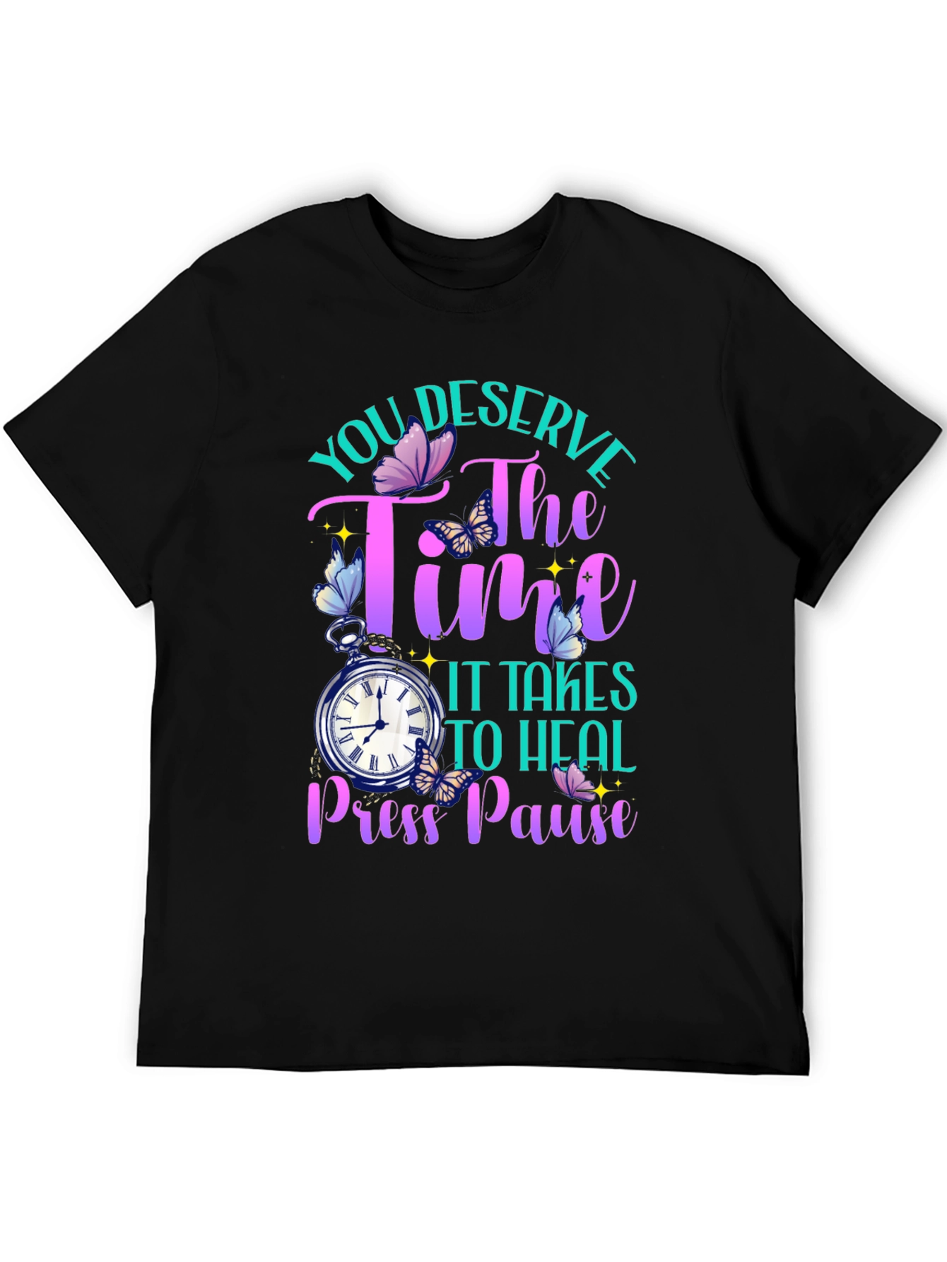 Deserve Time to Heal Black T-Shirt