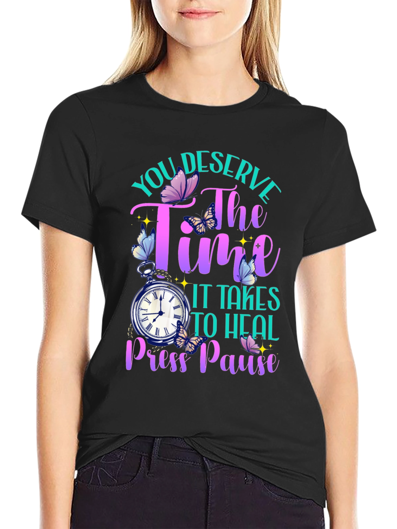 Deserve Time to Heal Black T-Shirt