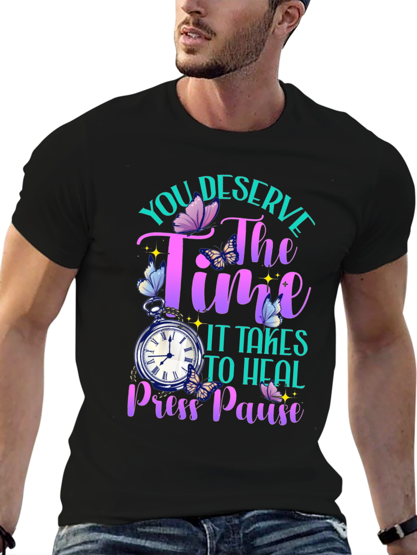 Deserve Time to Heal Black T-Shirt