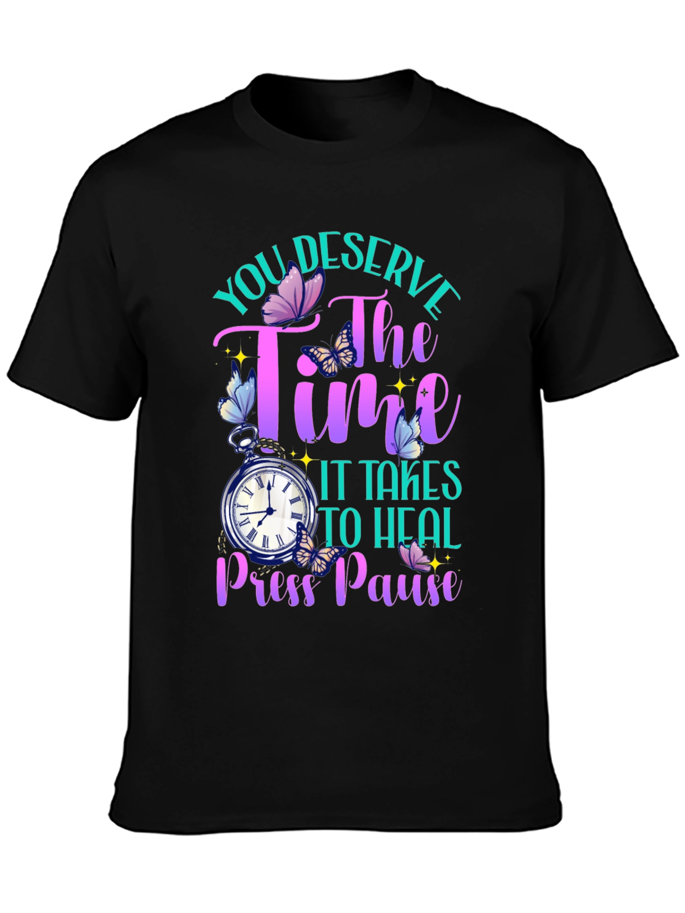 Deserve Time to Heal Black T-Shirt