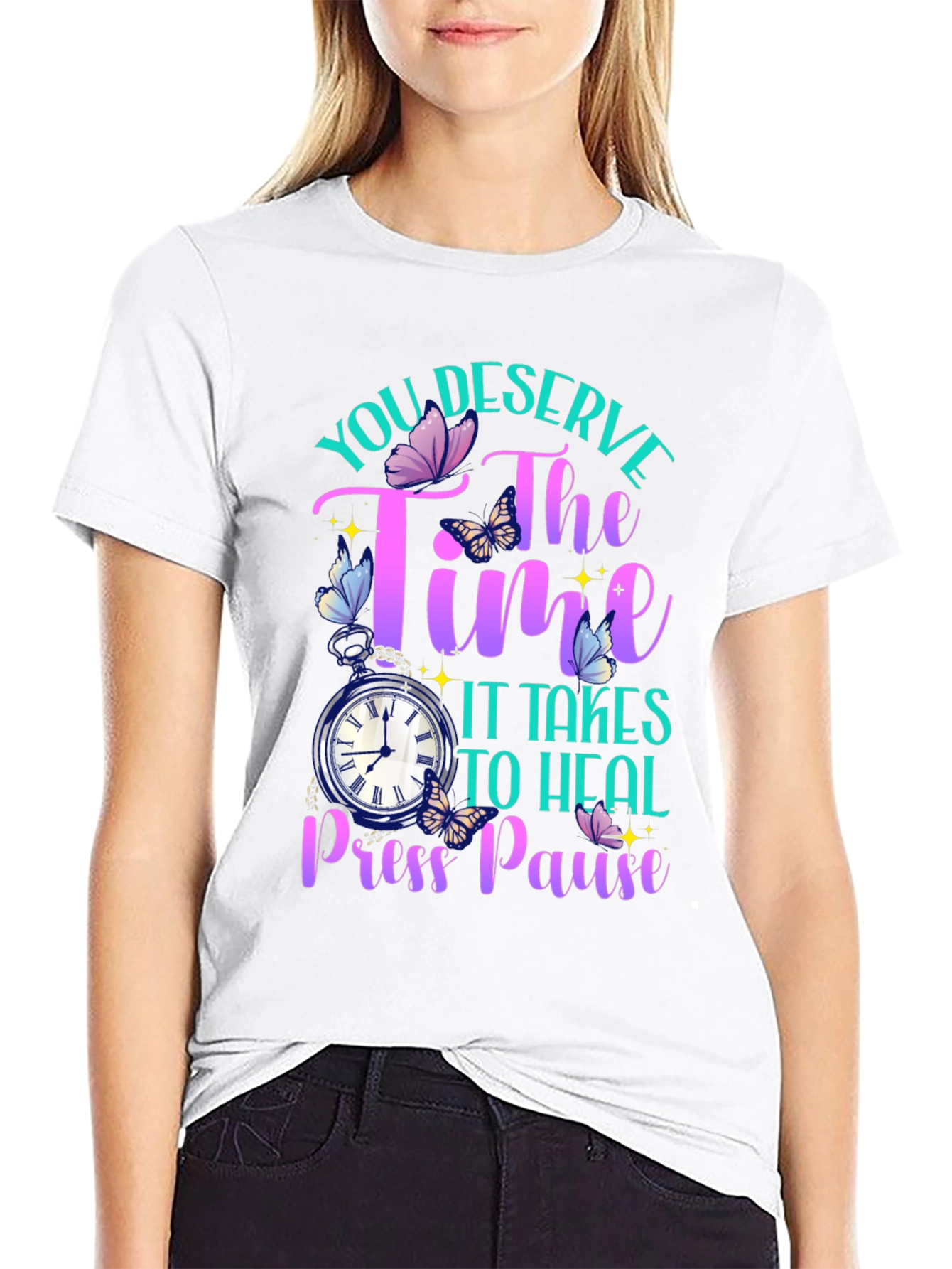 Deserve Time to Heal Black T-Shirt