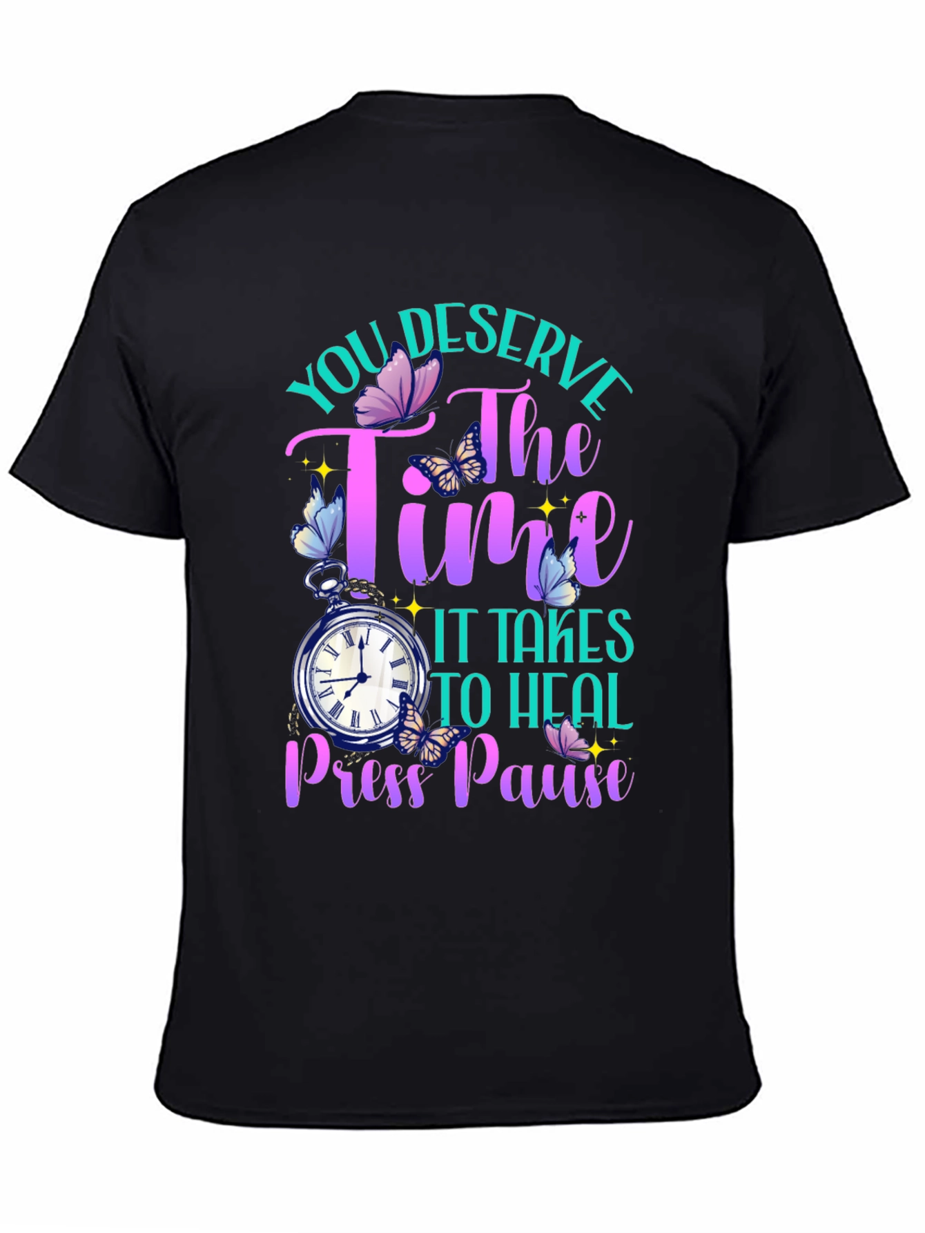 Deserve Time to Heal Black T-Shirt
