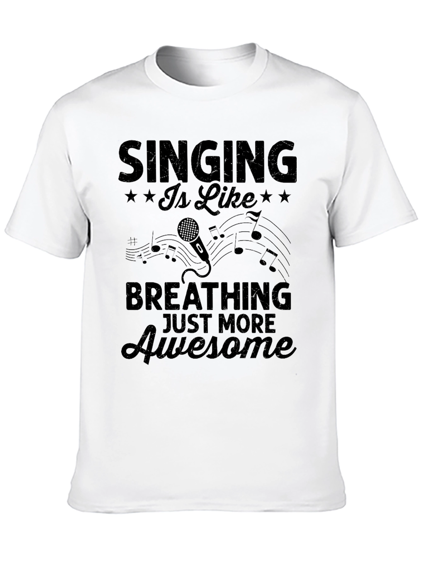 Singing is Like Breathing Awesome Black T-Shirt