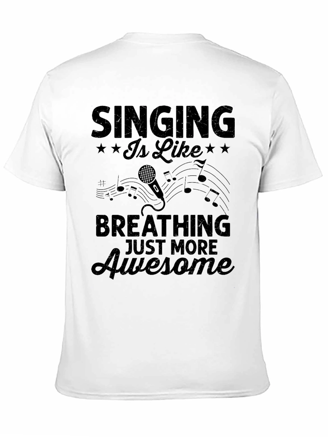 Singing is Like Breathing Awesome Black T-Shirt