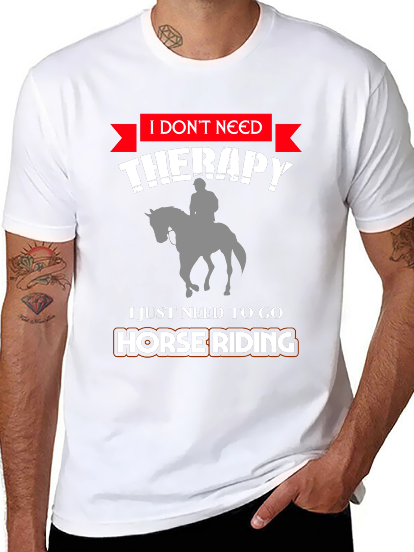 Funny Horse Riding Therapy T-Shirt