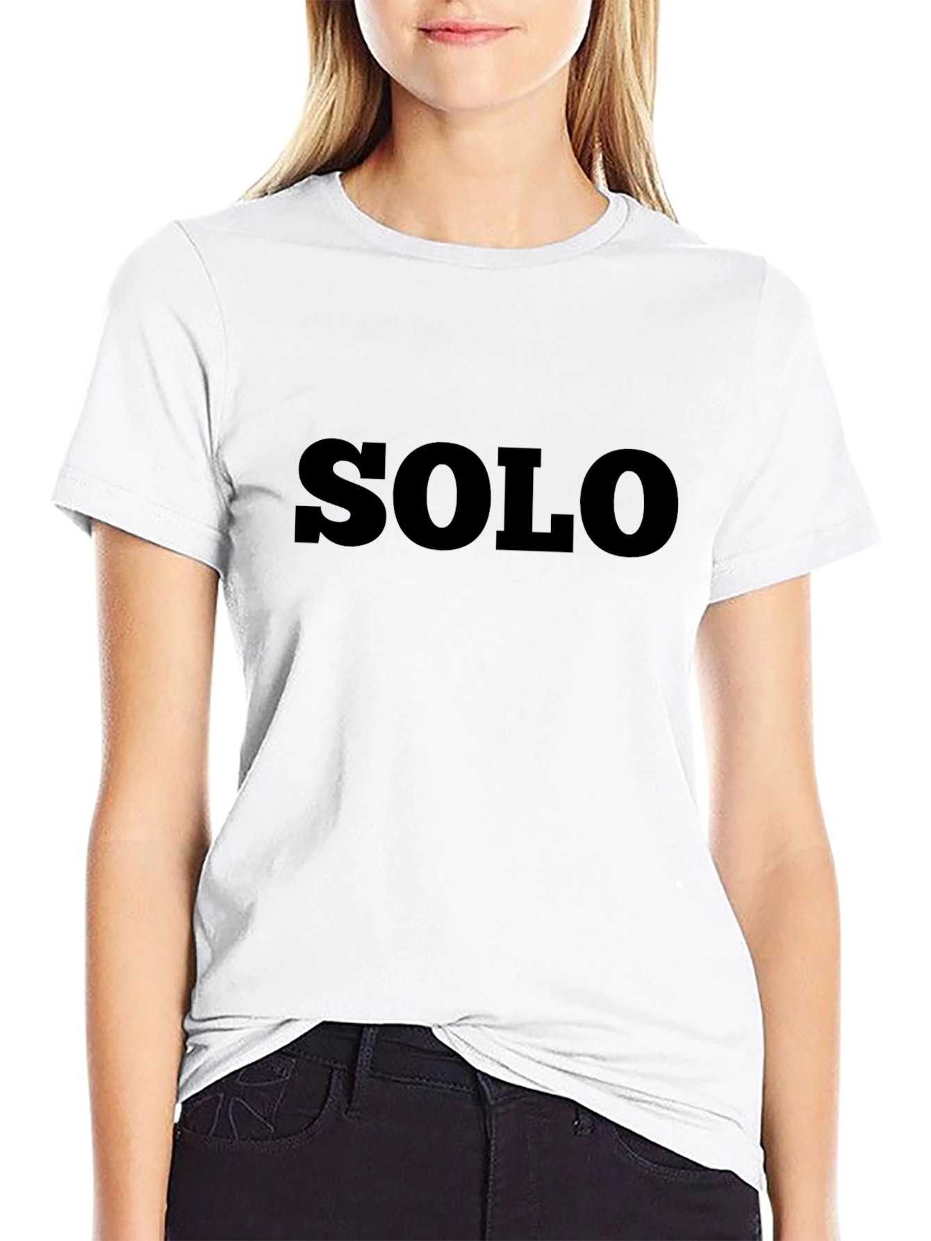 Solo Graphic Black T-Shirt for Men
