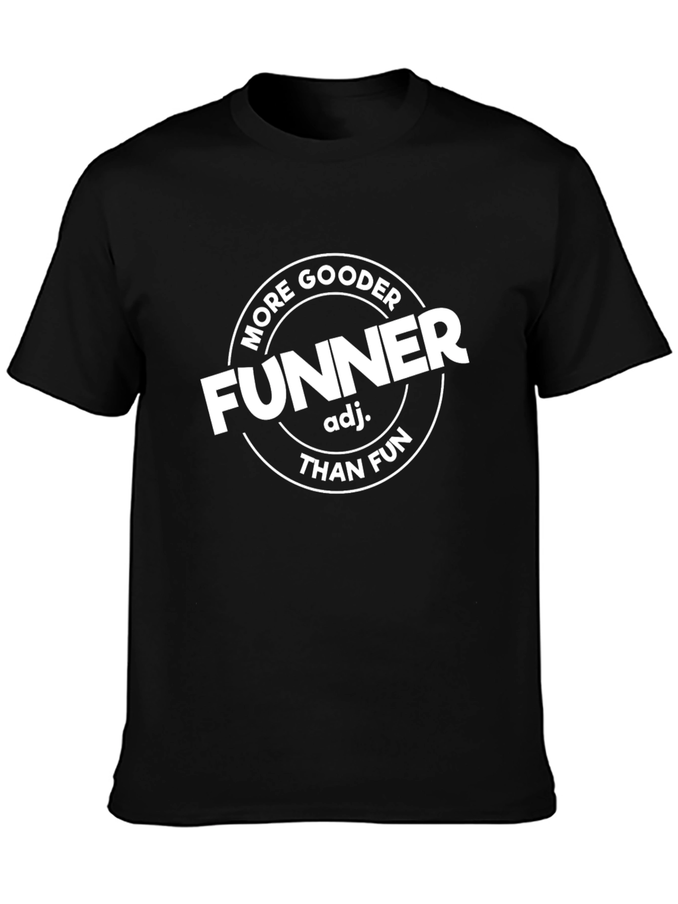 Funner Than Fun Black Graphic T-Shirt