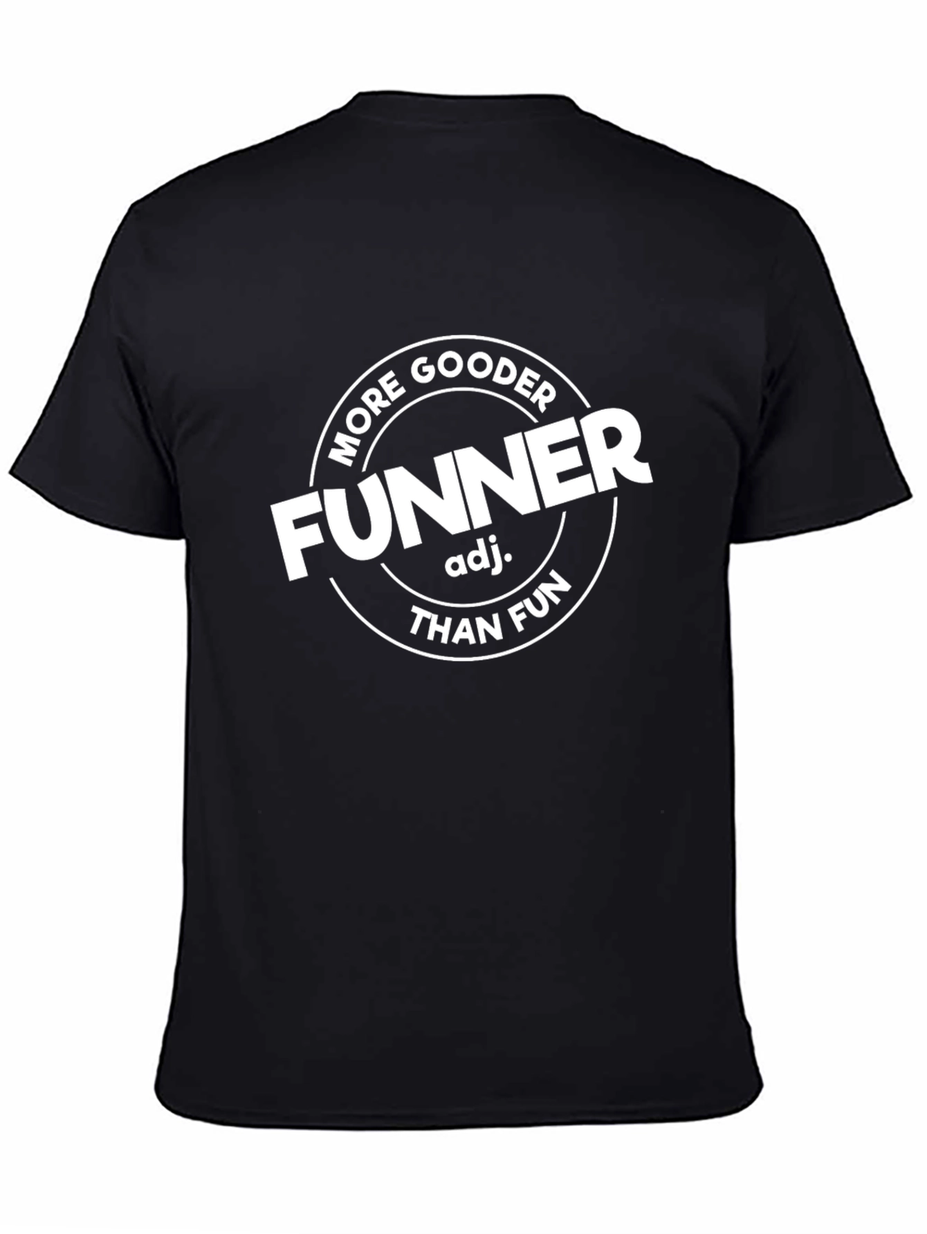 Funner Than Fun Black Graphic T-Shirt