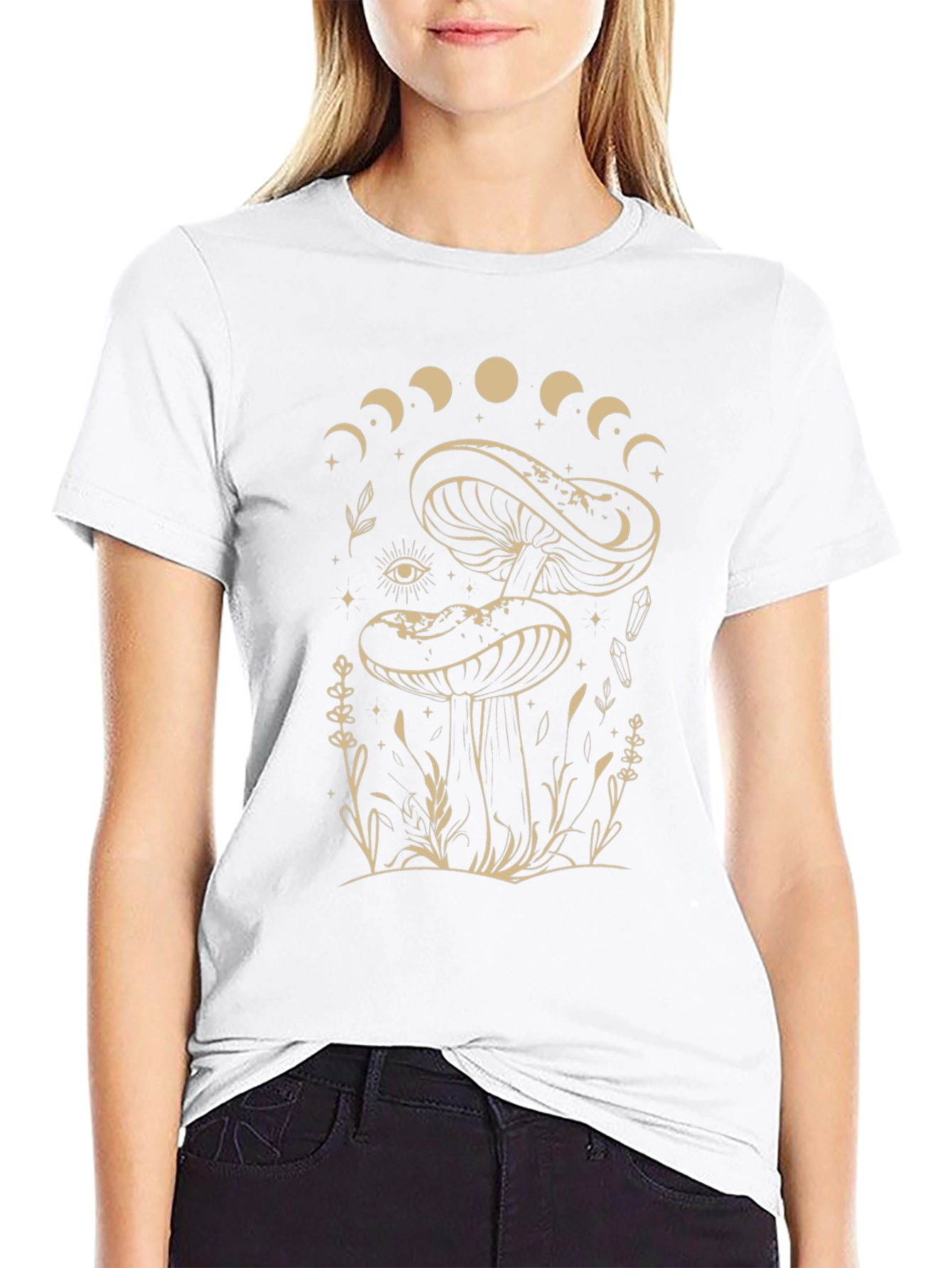 Mushroom Moon Phase Graphic Tee