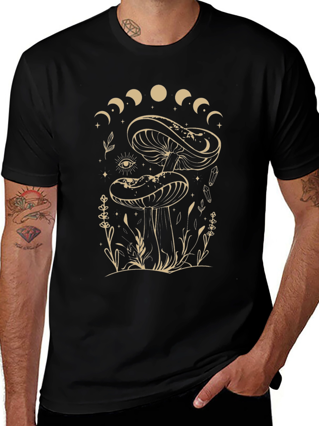 Mushroom Moon Phase Graphic Tee