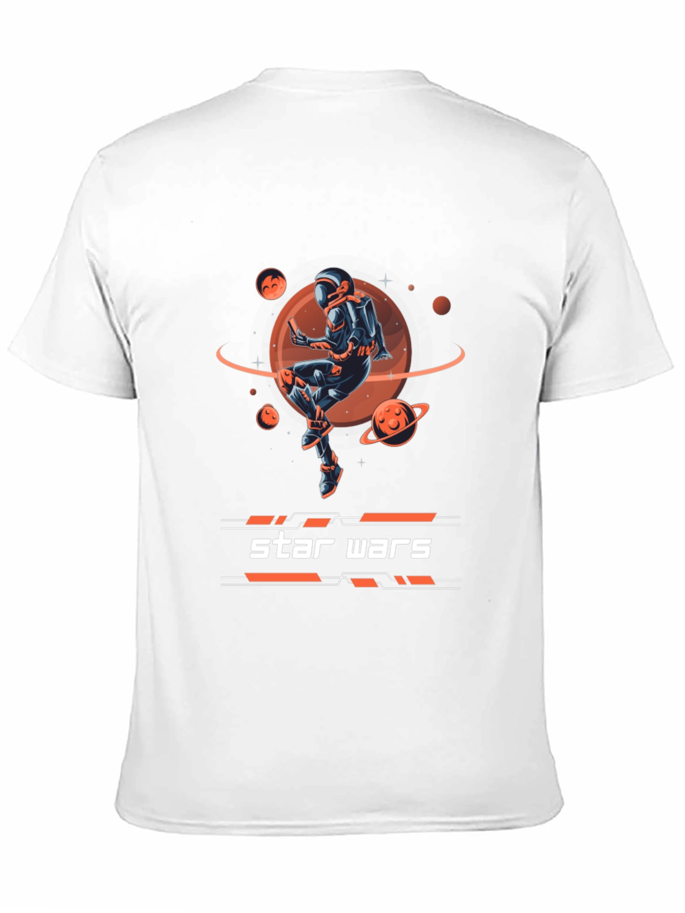Star Wars Spaceman Graphic Print Black T-Shirt