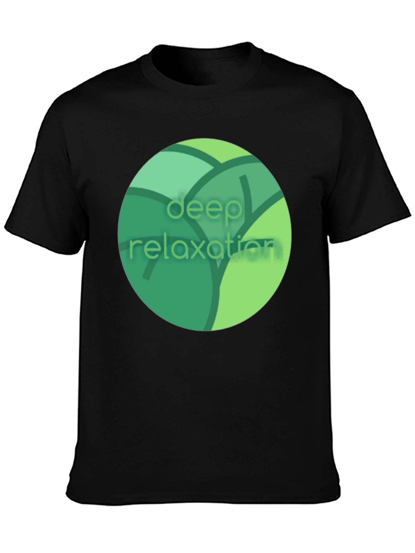 Deep Relaxation Graphic Tee - Black Cotton T-Shirt