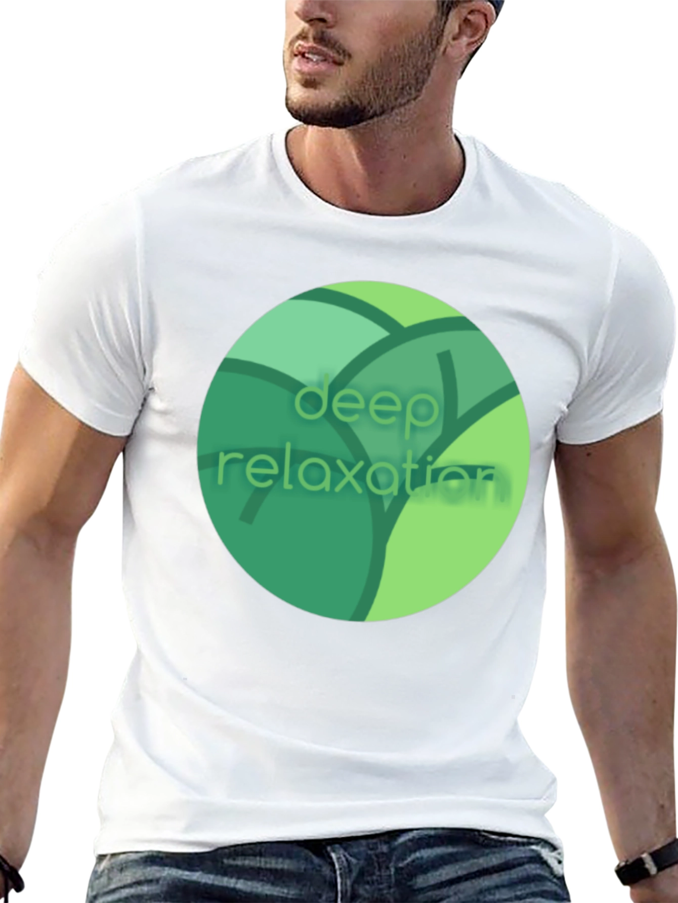 Deep Relaxation Graphic Tee - Black Cotton T-Shirt