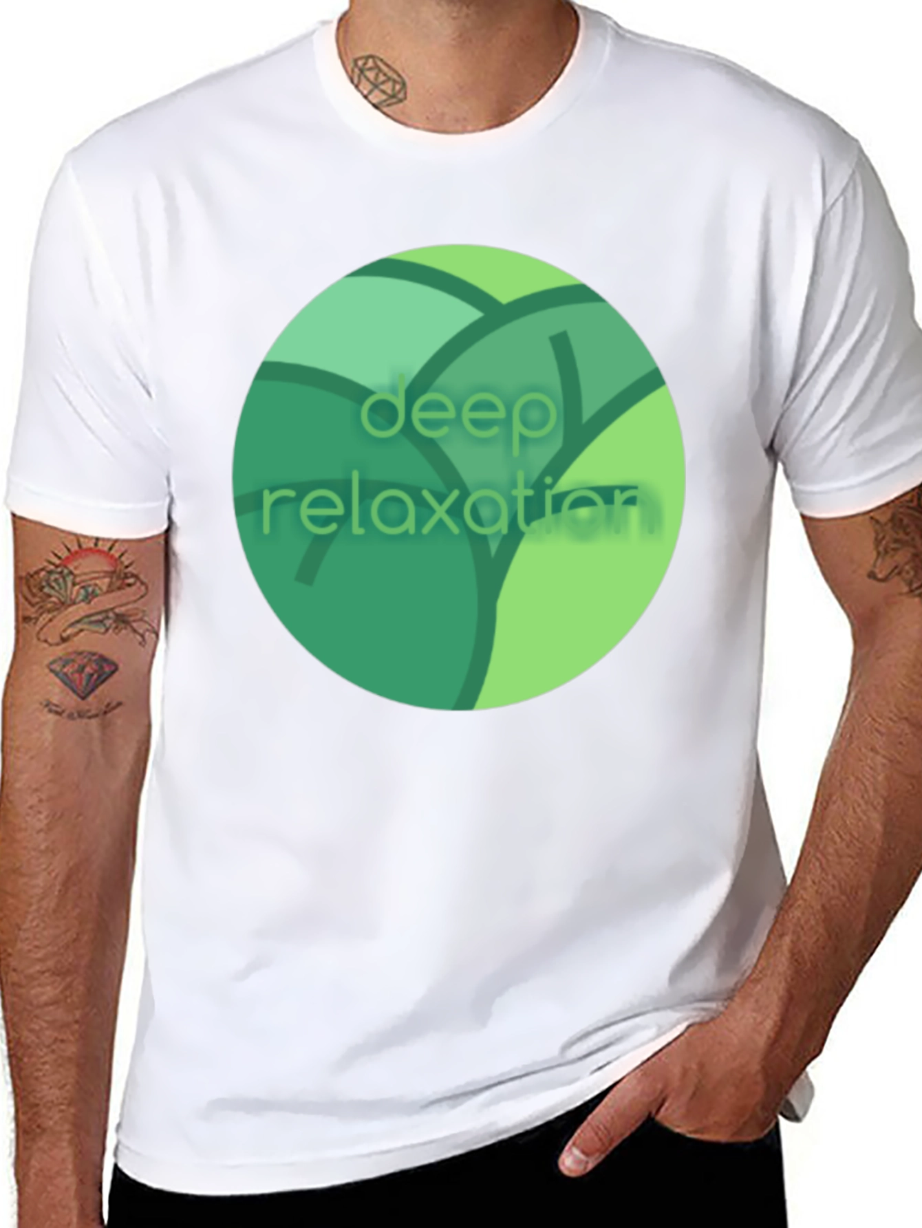 Deep Relaxation Graphic Tee - Black Cotton T-Shirt