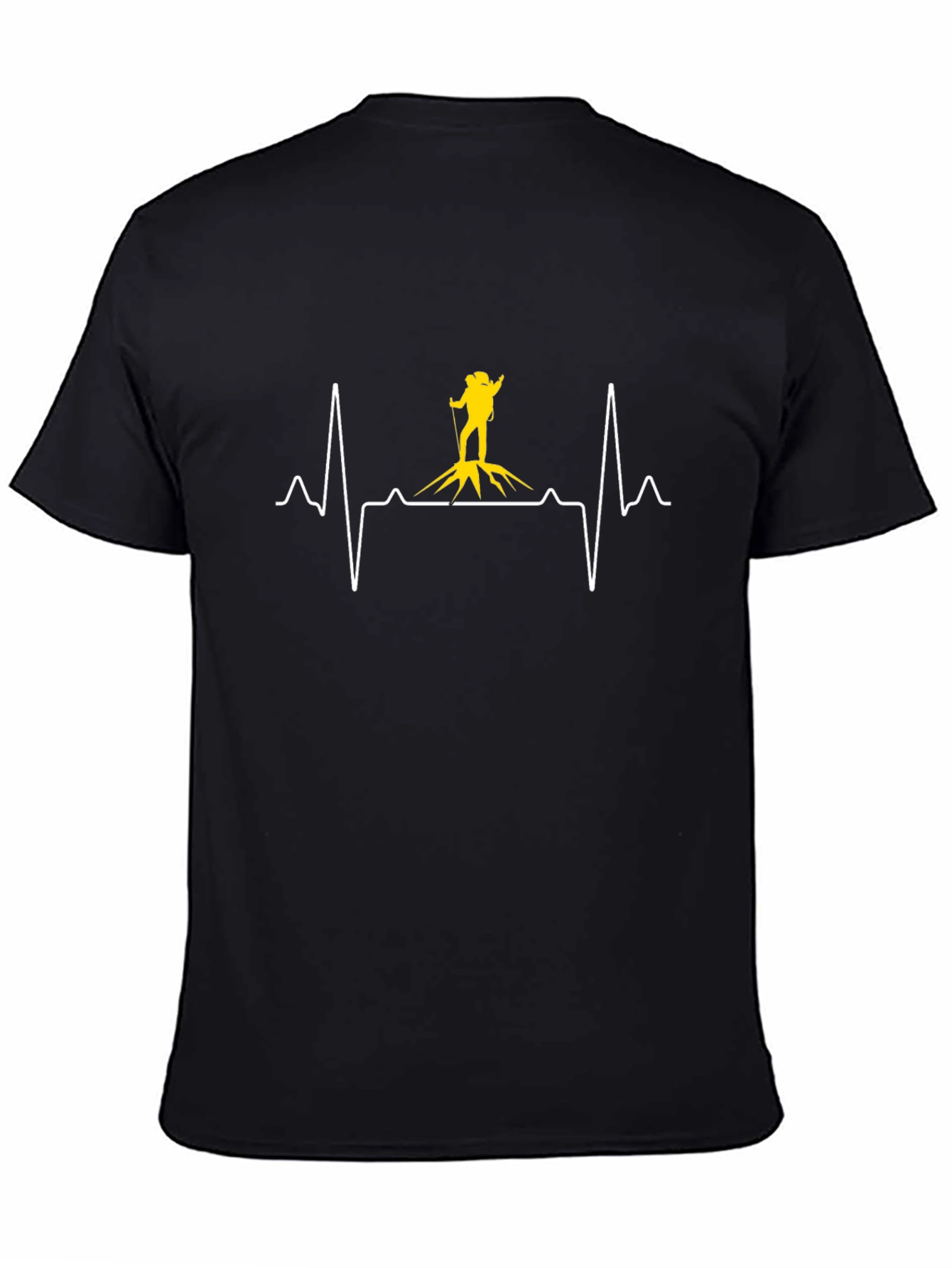 Hiking Heartbeat Graphic Tee - Black