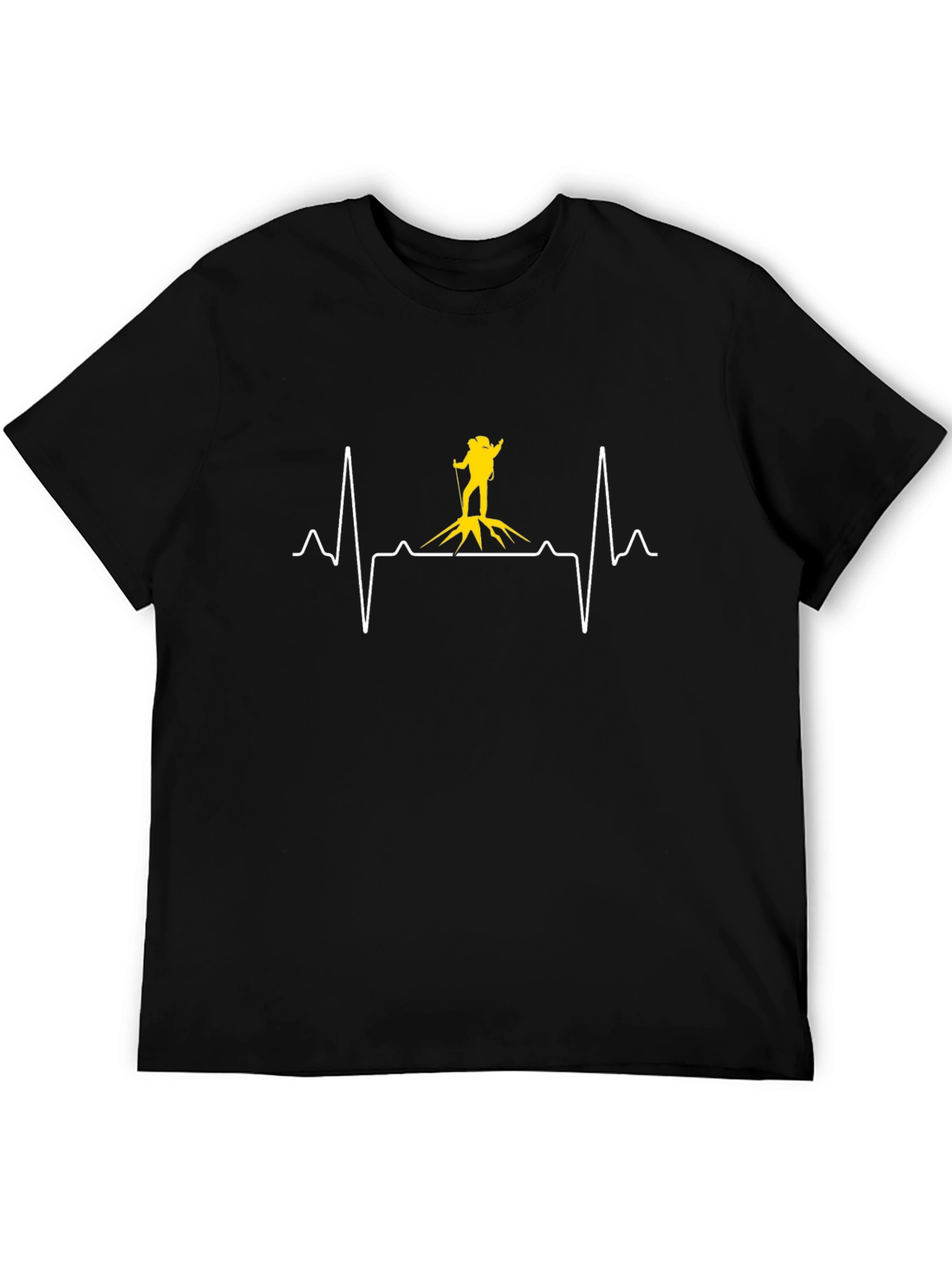 Hiking Heartbeat Graphic Tee - Black