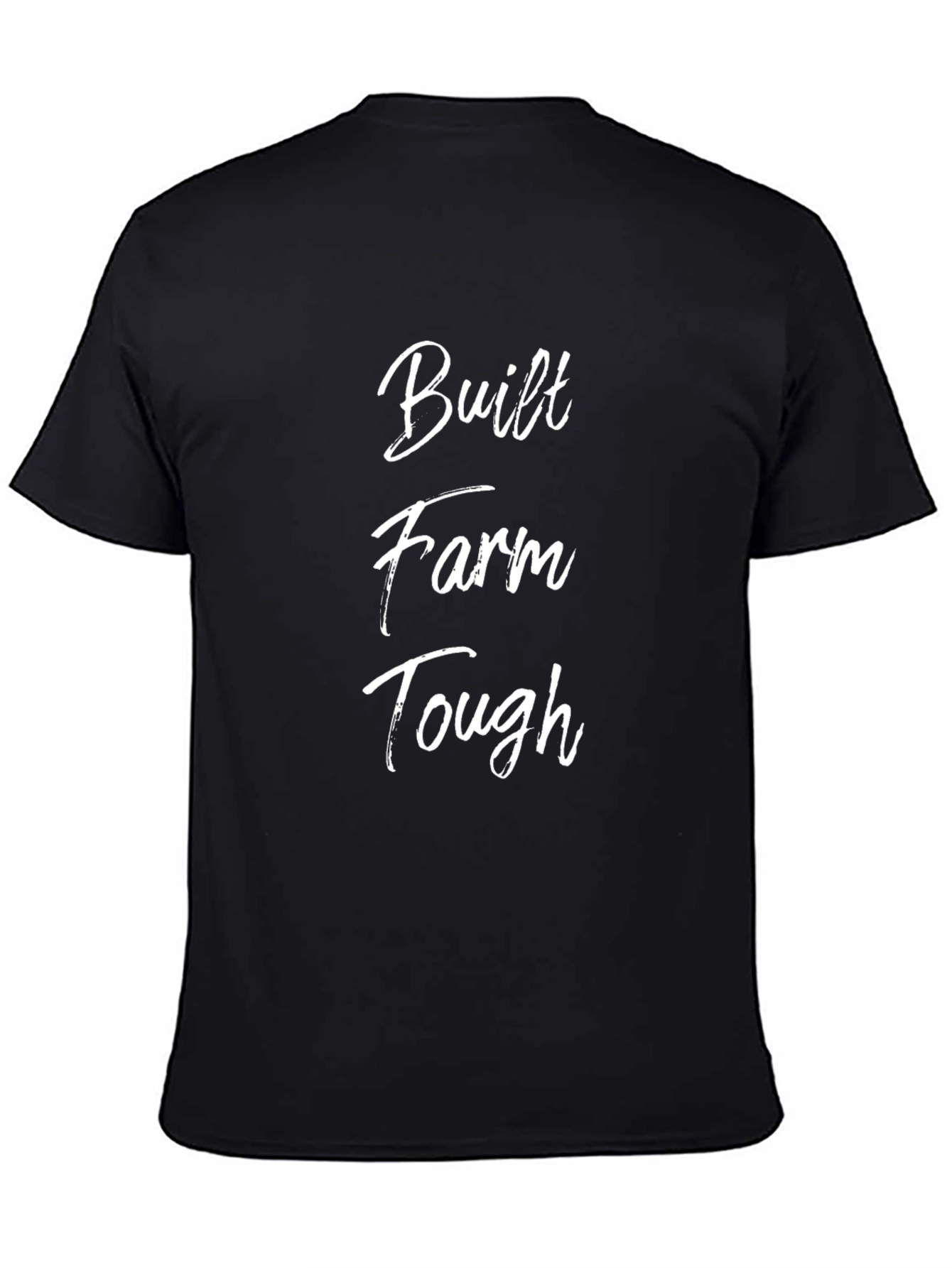 Built Farm Tough Black Cotton T-Shirt