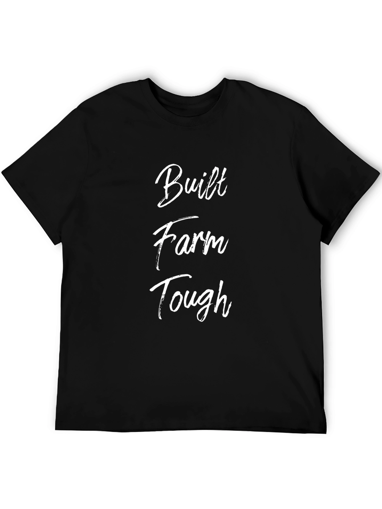 Built Farm Tough Black Cotton T-Shirt