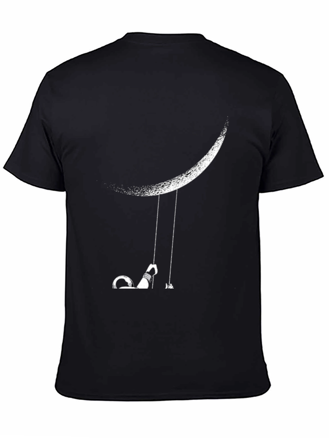 Moon Swing Graphic Tee - Black Casual T-Shirt